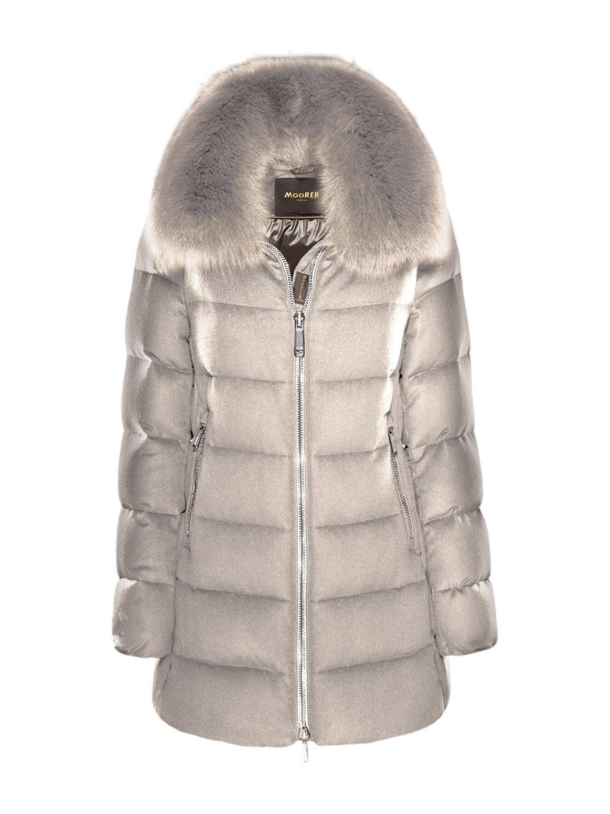 MOORER Piumino Donna DORADO-FUR-LS9 MODGI300004  U0215 Bianco