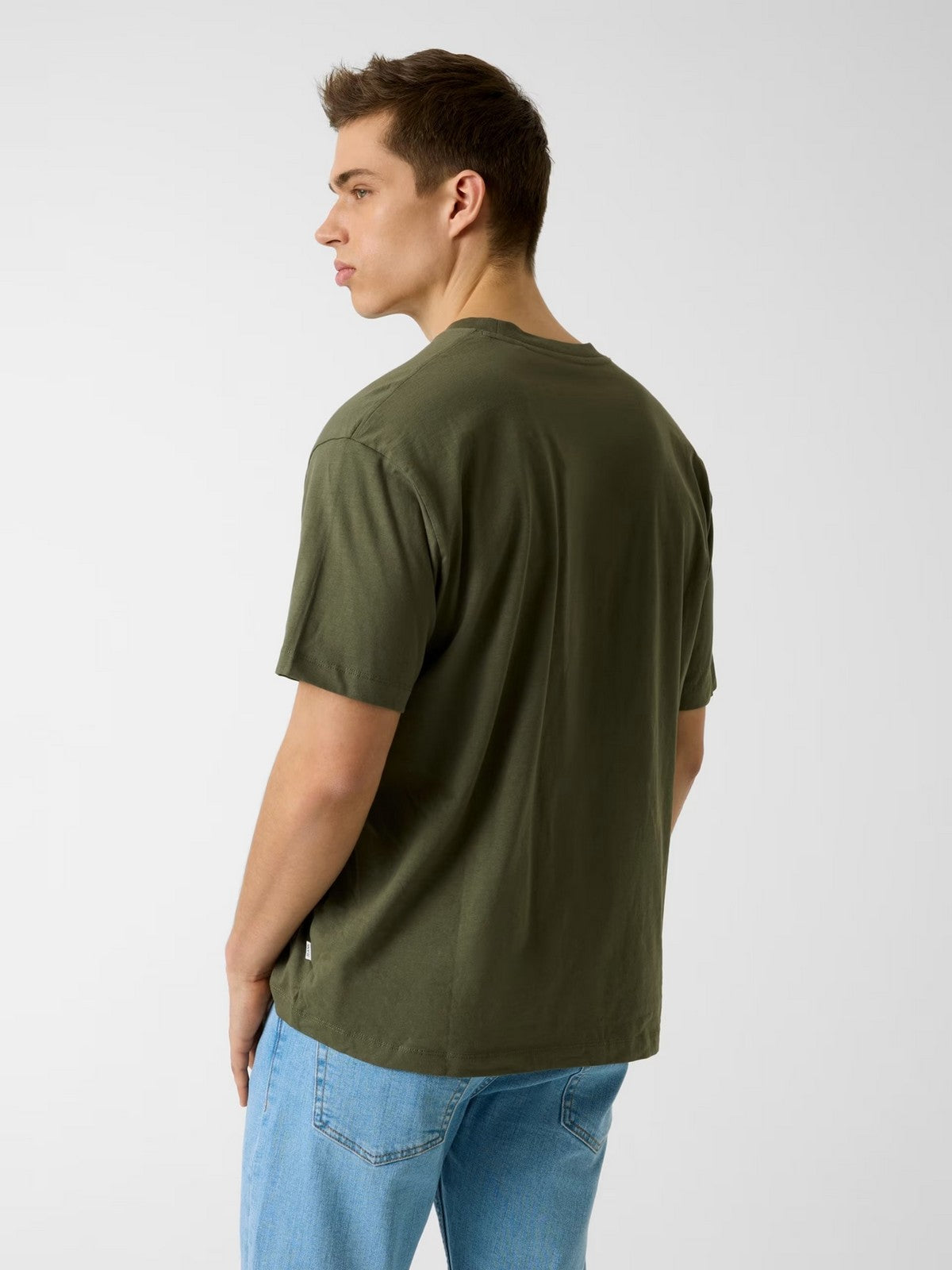 GUESS T-shirt Uomo GJ SS CN OS LOGO EMB TEE M4YI44 K8FQ4 G8EV OLIVE LIGHT GREEN