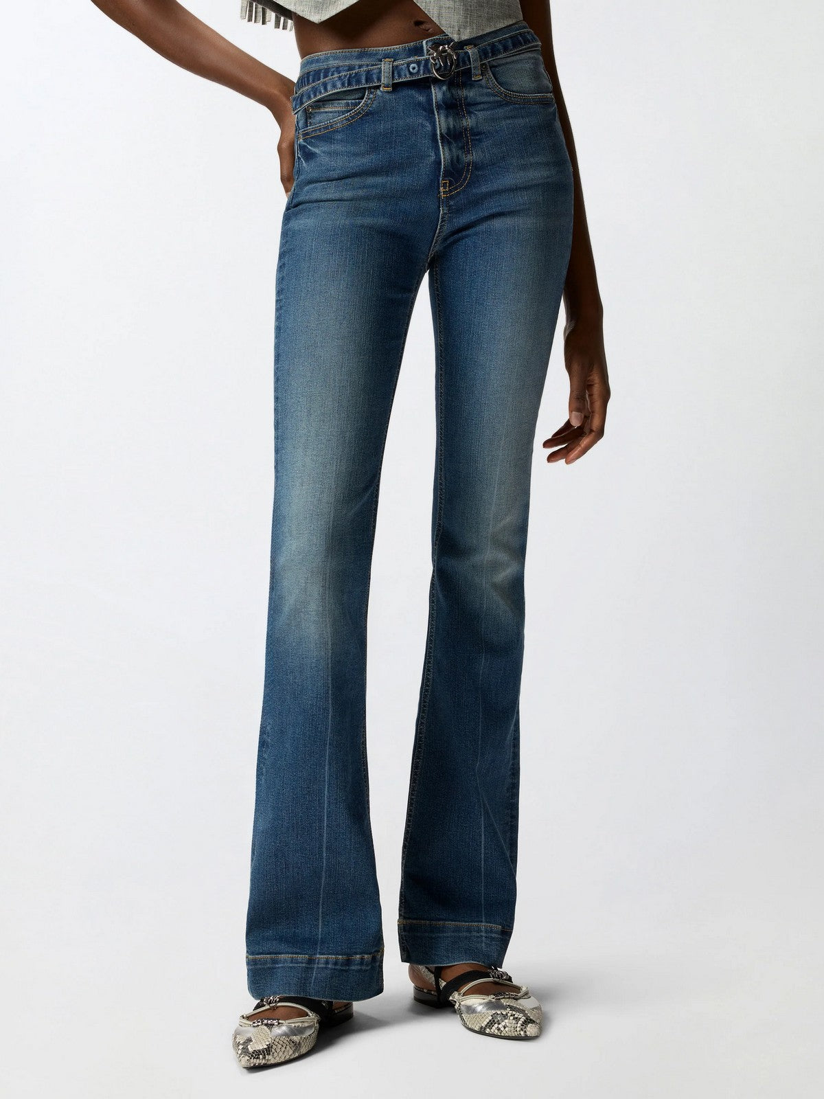 PINKO Jeans Donna FLORA FLARE 100166-A33L PJC LAVAGGIO MEDIO SCURO