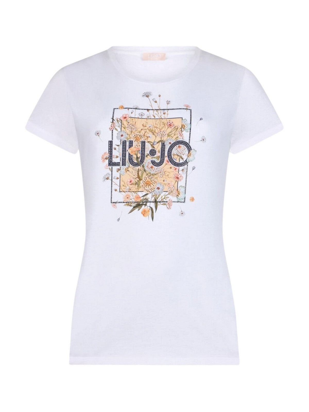 LIU JO WHITE T-shirt Donna  WA6493JS923 P9604 Bco LiuJo foulard bl