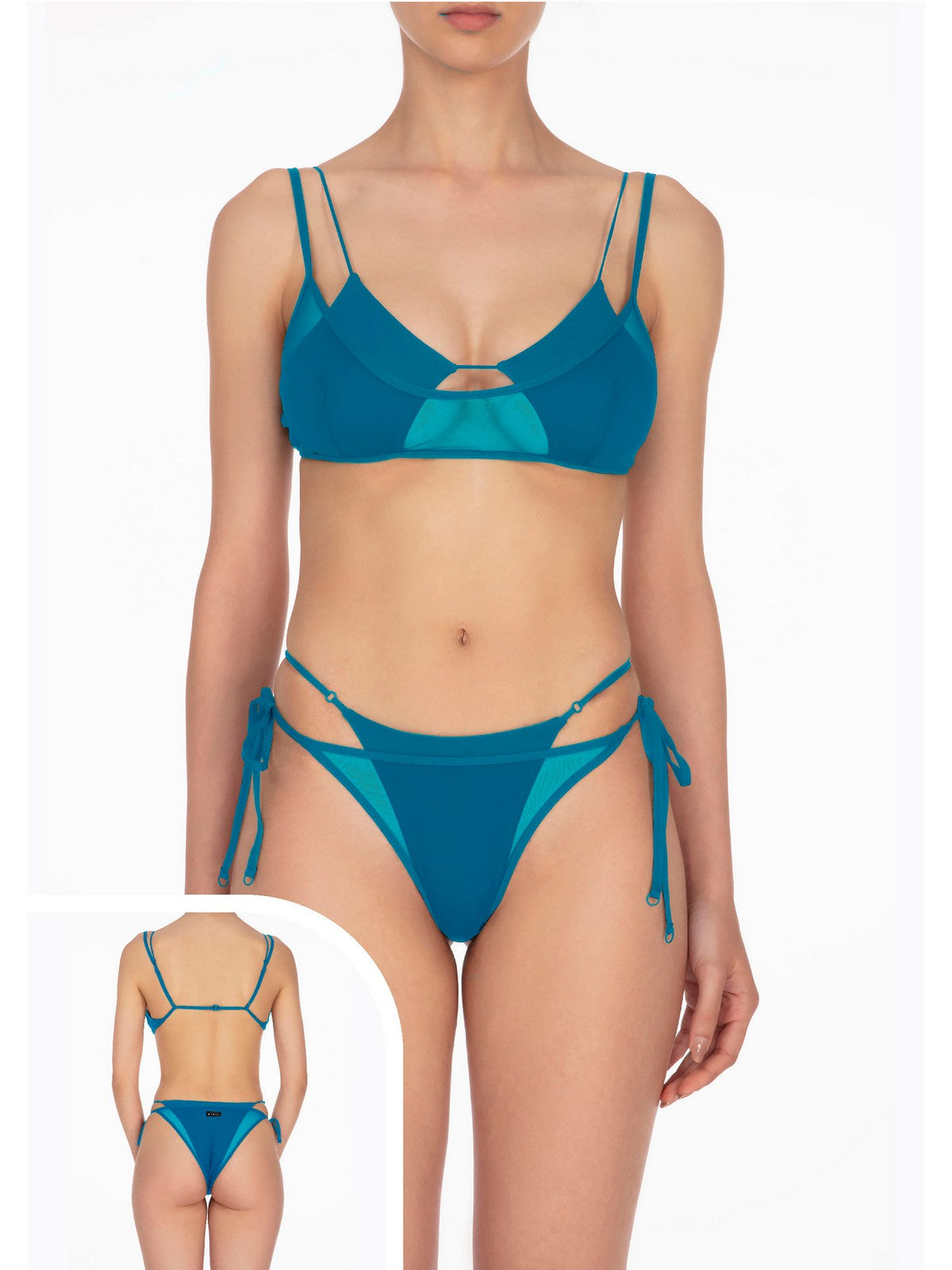 Moi a été maillot de bain pour femmes MF24-0701T Turquoise