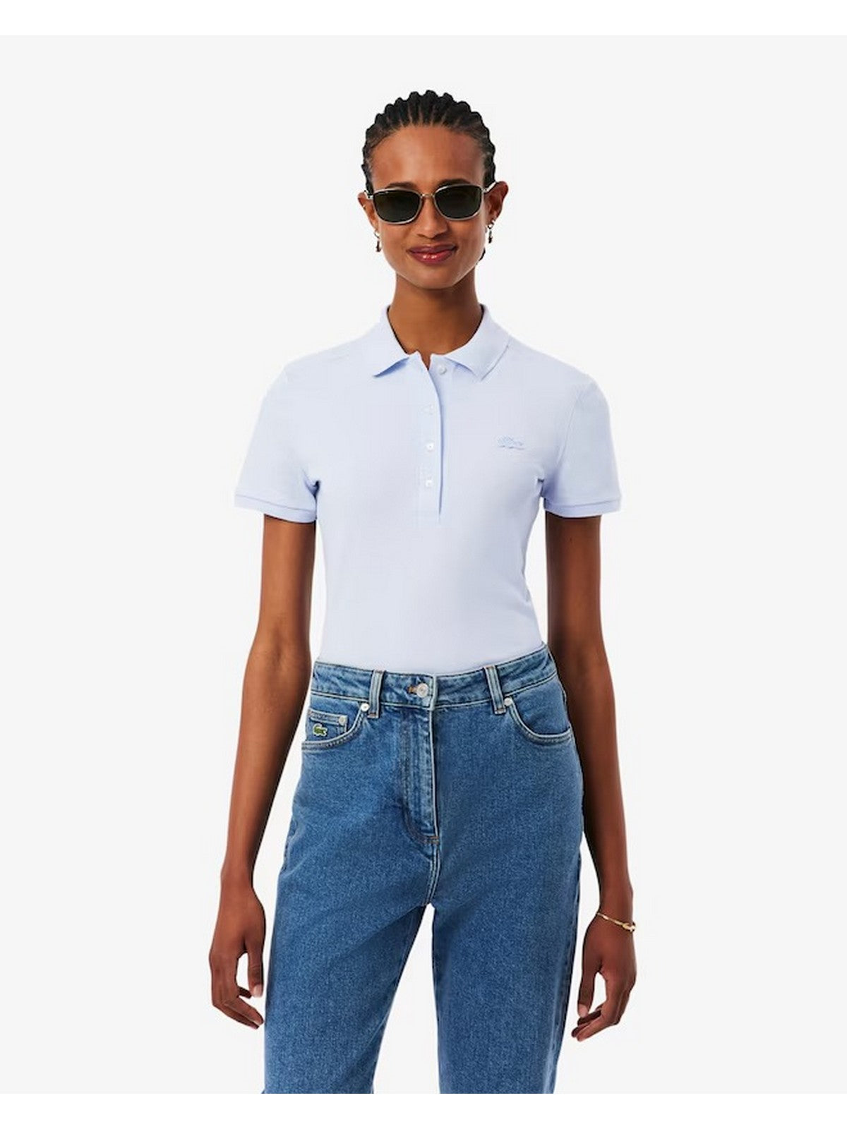 LACOSTE Polo Donna  PF5462 J2G BLU CHIARO