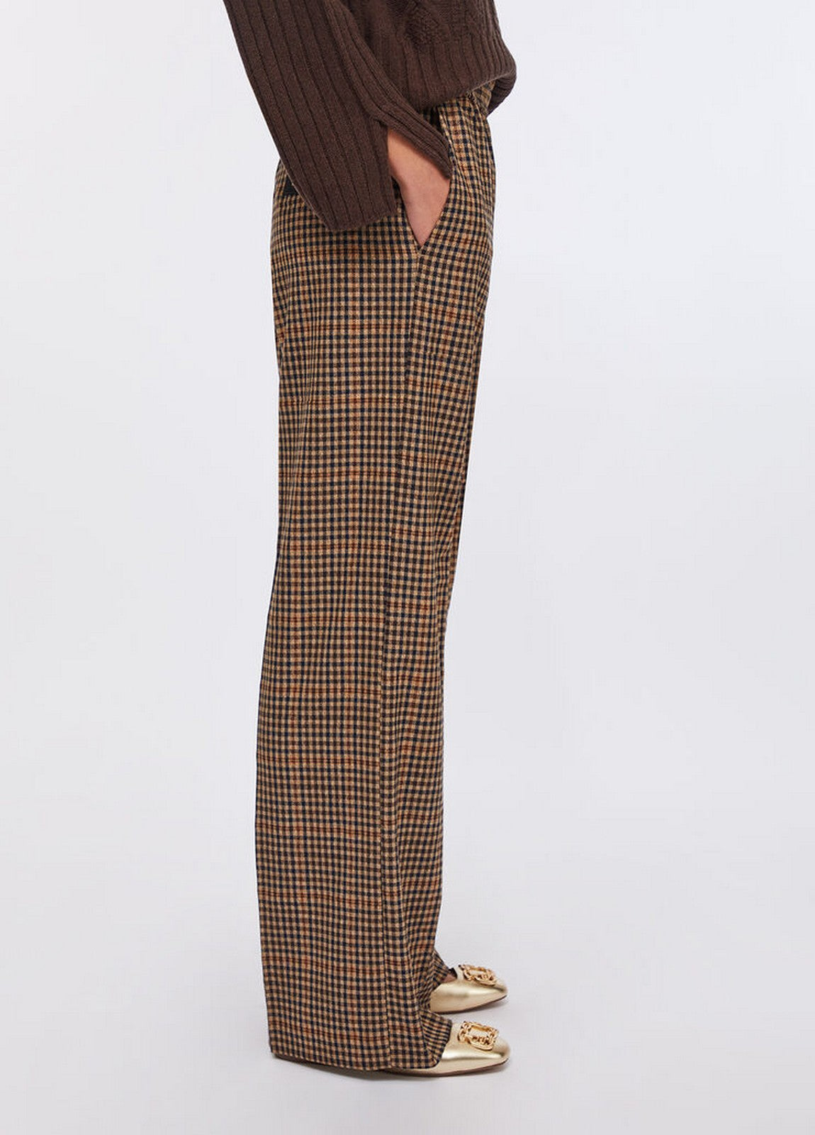 LIU JO WHITE Pantalone Donna  MF5349T4335 P9002 Micro c.cioc/beige/b