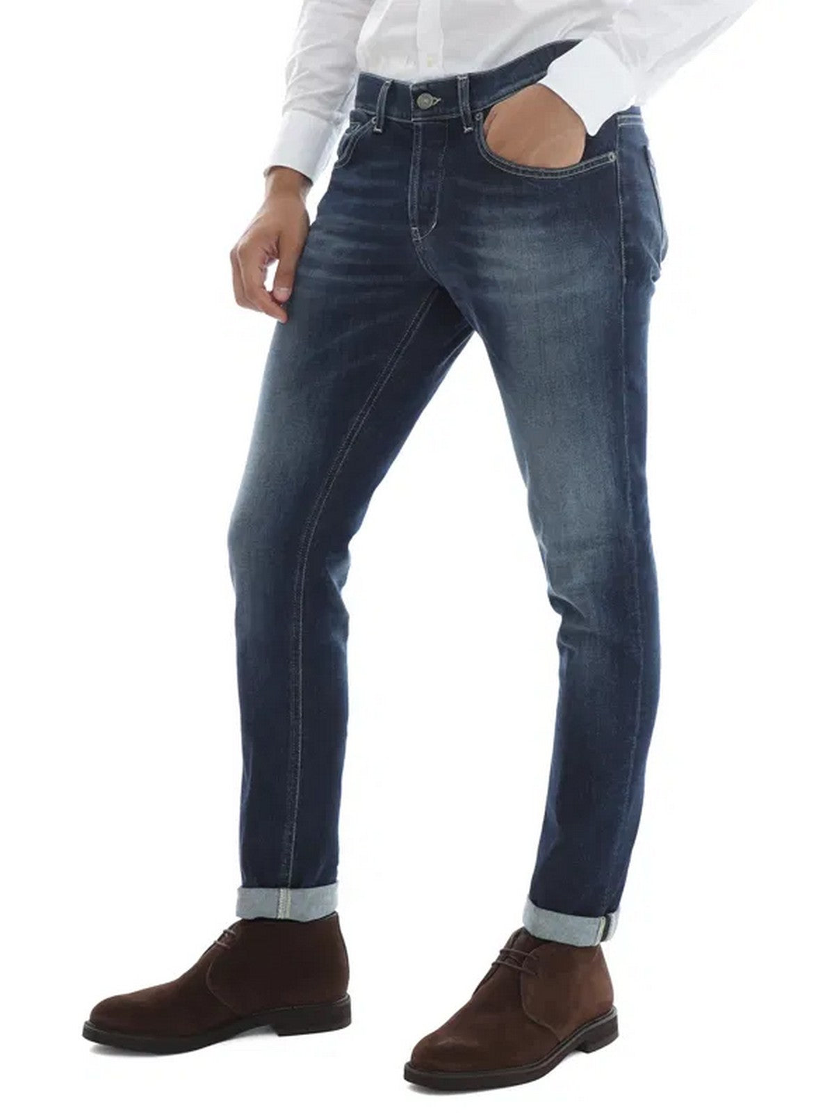 DONDUP Jeans Uomo PANTALONE GEORGE UP232 DSE340U HS4 800 Blu