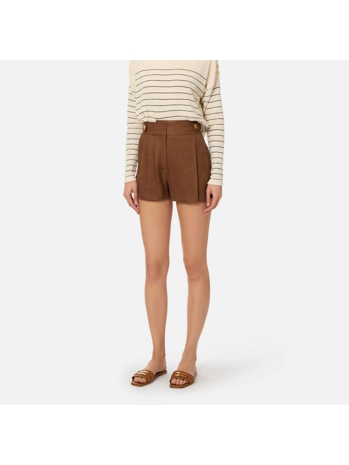 ELISABETTA FRANCHI Pantaloncino Donna  SH01162E2 600 CUOIO