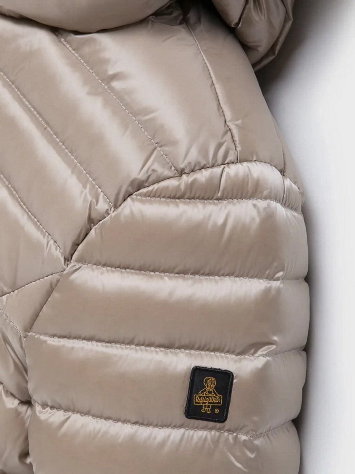 REFRIGIWEAR Piumino Donna Long mead fur jacket W98118 RA0035 A00160 MASTICE