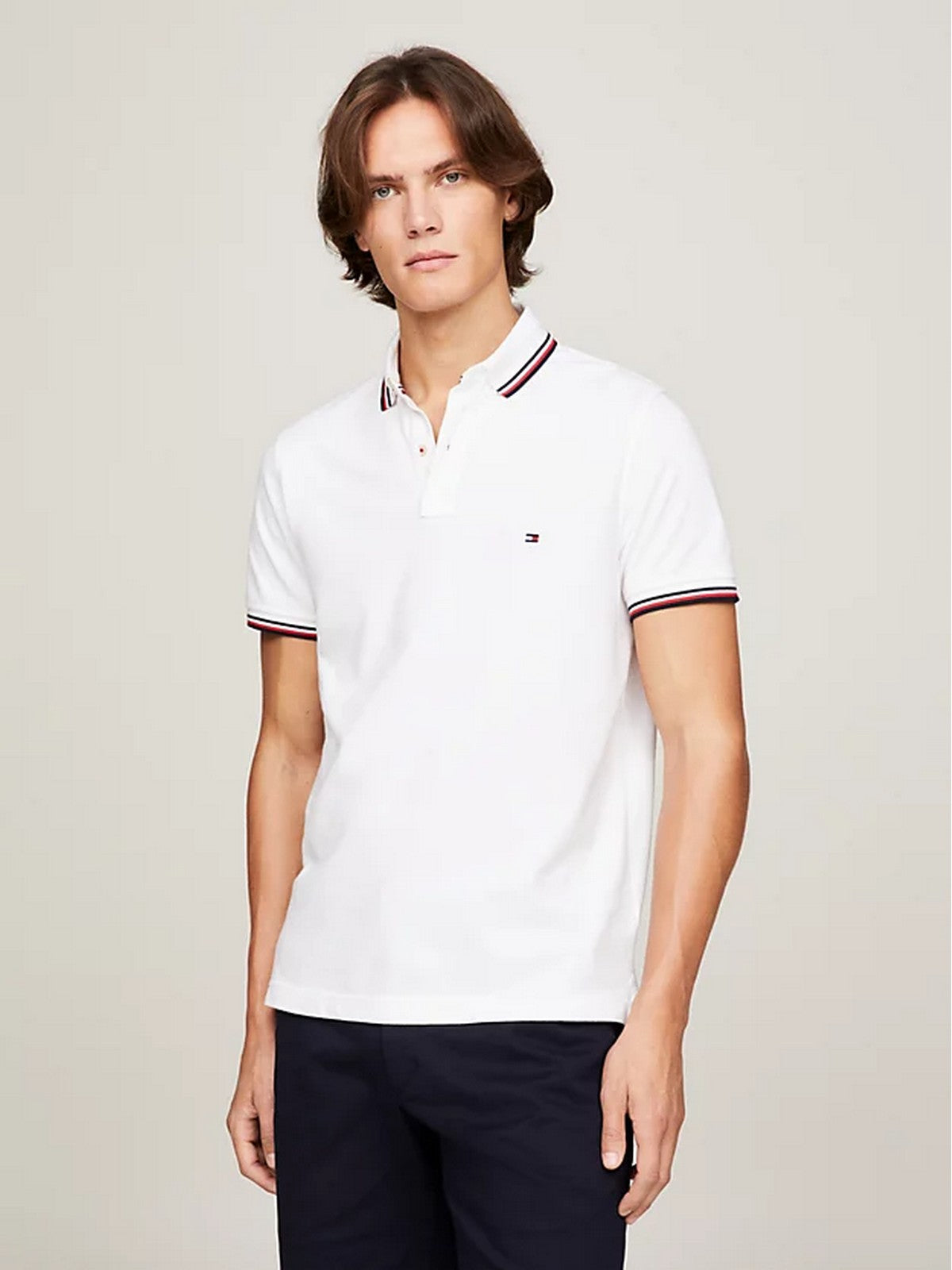 Tommy Hilfiger T-shirt and Men Mw0MW13080 YBR white pole