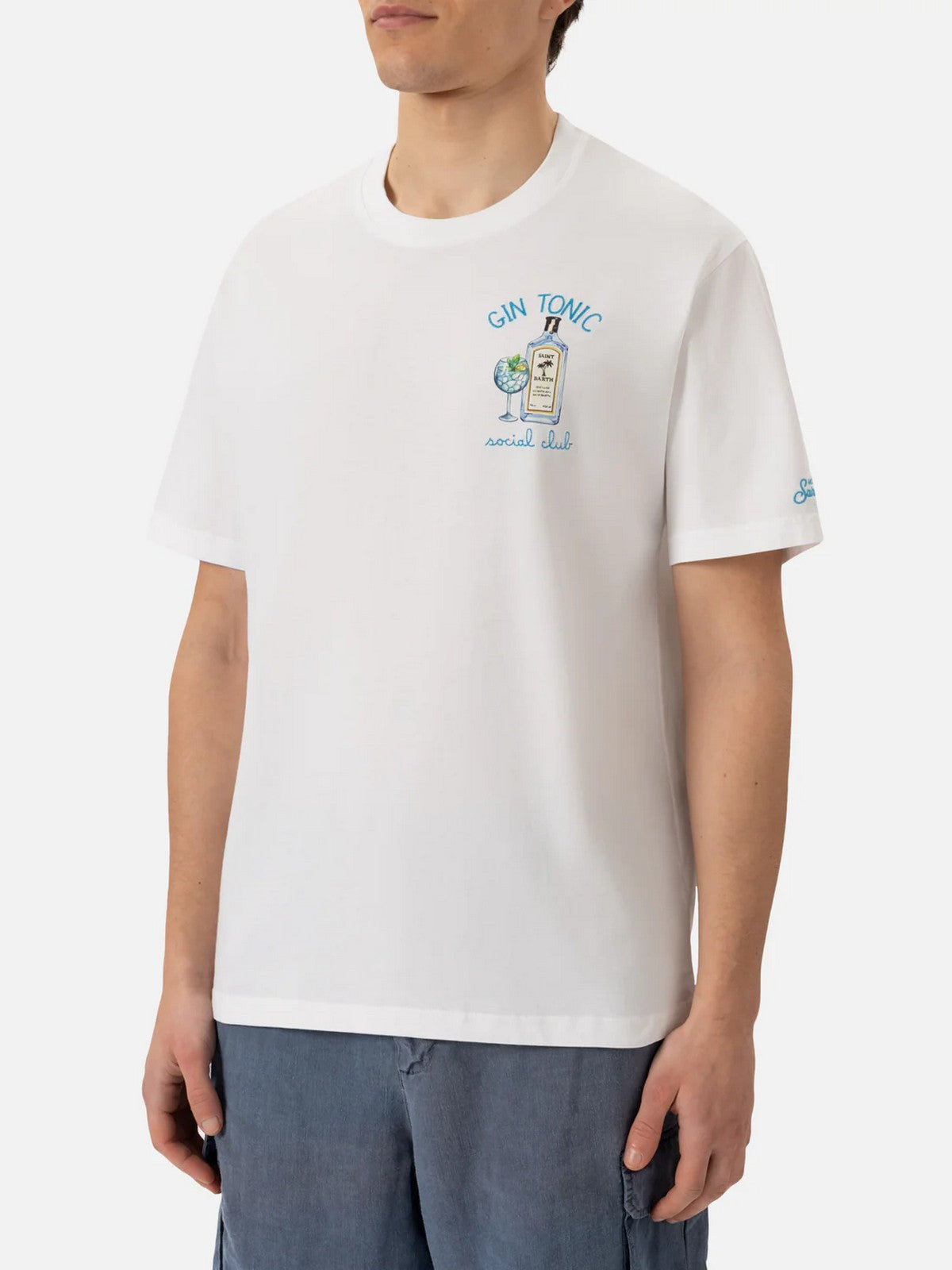 MC2 SAINT BARTH T-shirt Uomo  PORTOFINO 07962L SOCIAL GIN 01N EMB