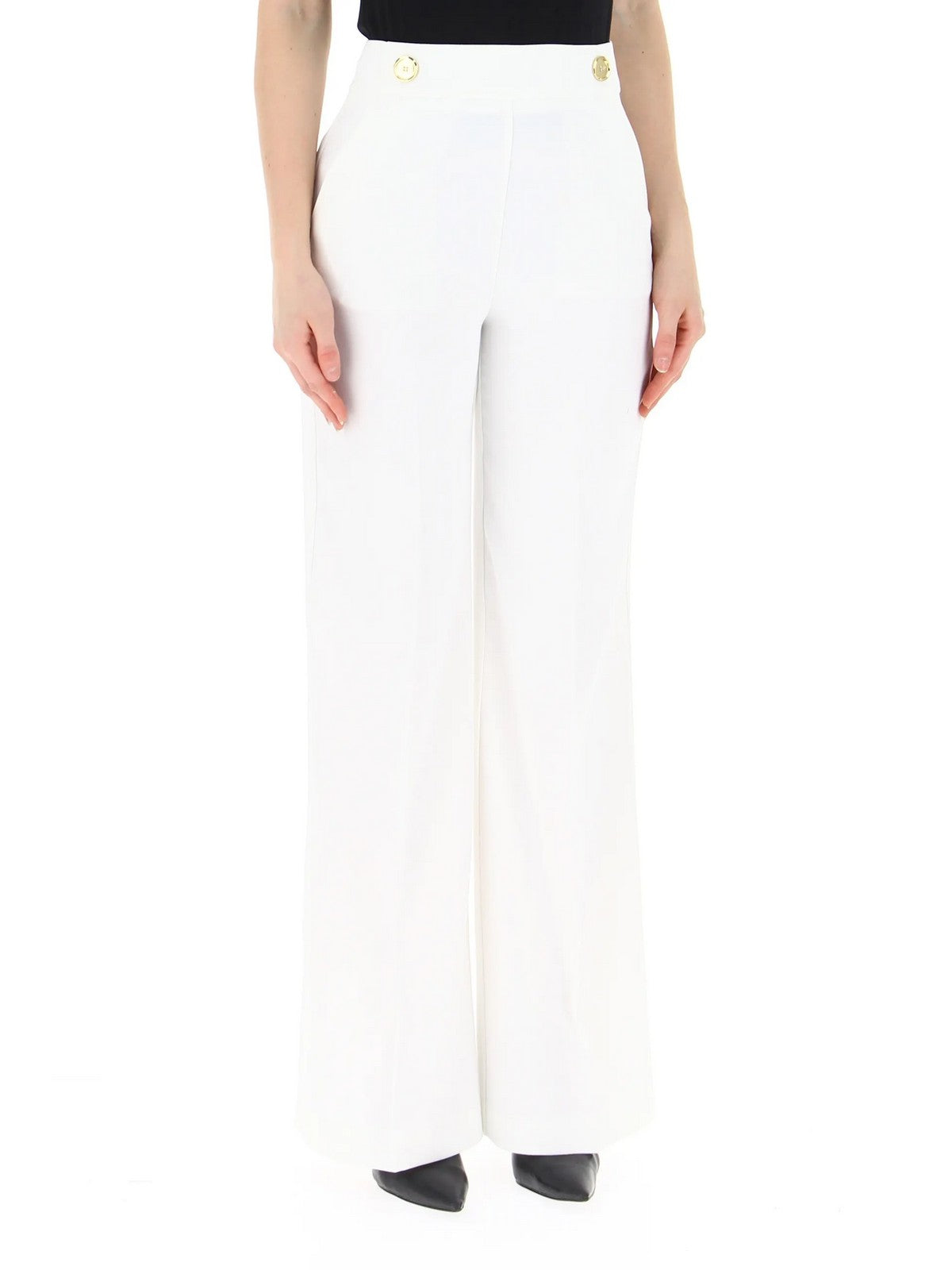 PINKO Pantalon Femme Sbozzare 100055-A14I Z15 Blanc