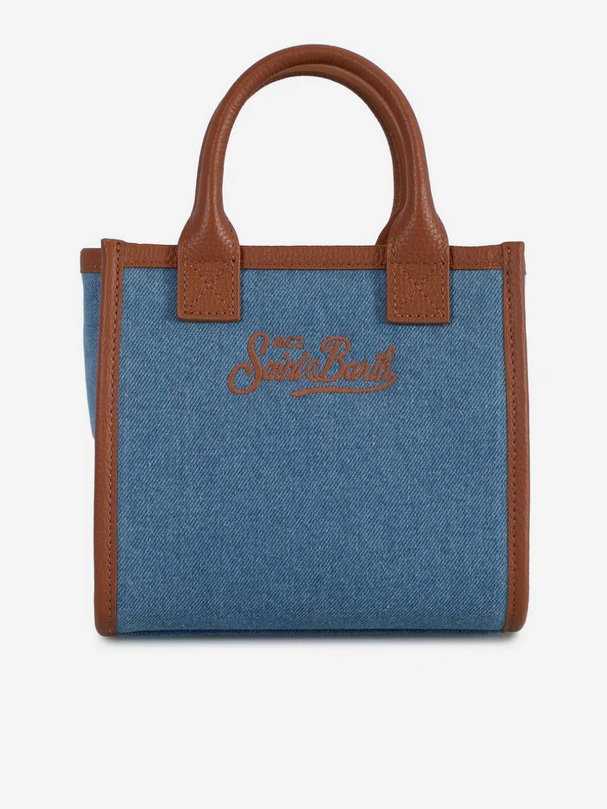 MC2 SAINT BARTH Borsa Donna  VANITY BAG MINI 01515L DENIM GRAIN LEATHER 19 EMB