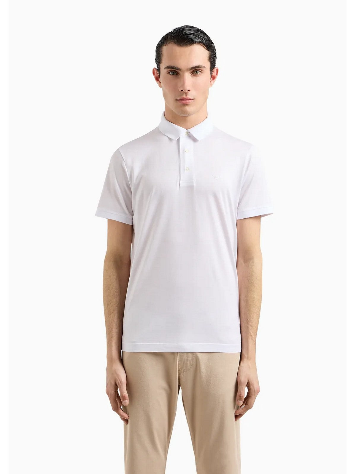 Emporio Armani T-shirts et pôle masculin 8n1f96 1juvz 0100 blanc