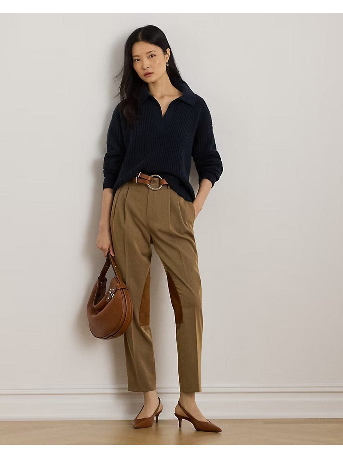 LAUREN RALPH LAUREN Pantalone Donna CALAIRD-ANKLE-JODPHUR 200979825 001 TAUPE MULTI