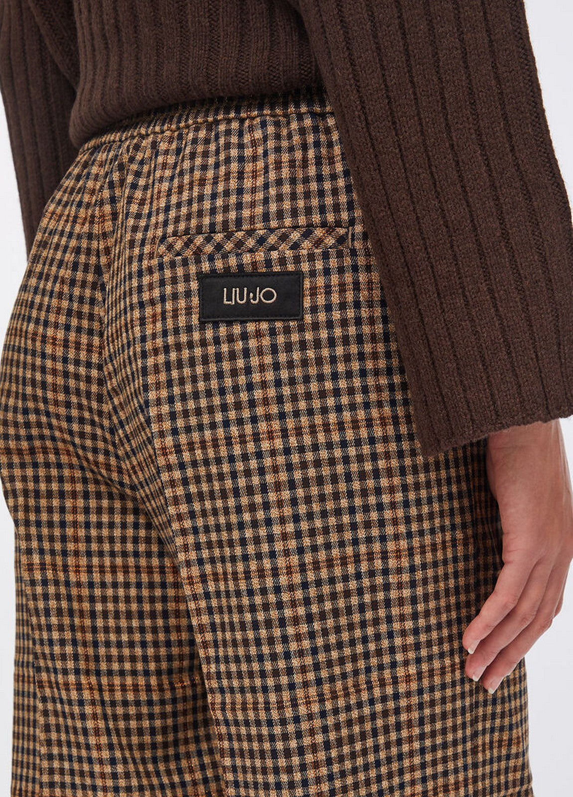 LIU JO WHITE Pantalone Donna  MF5349T4335 P9002 Micro c.cioc/beige/b