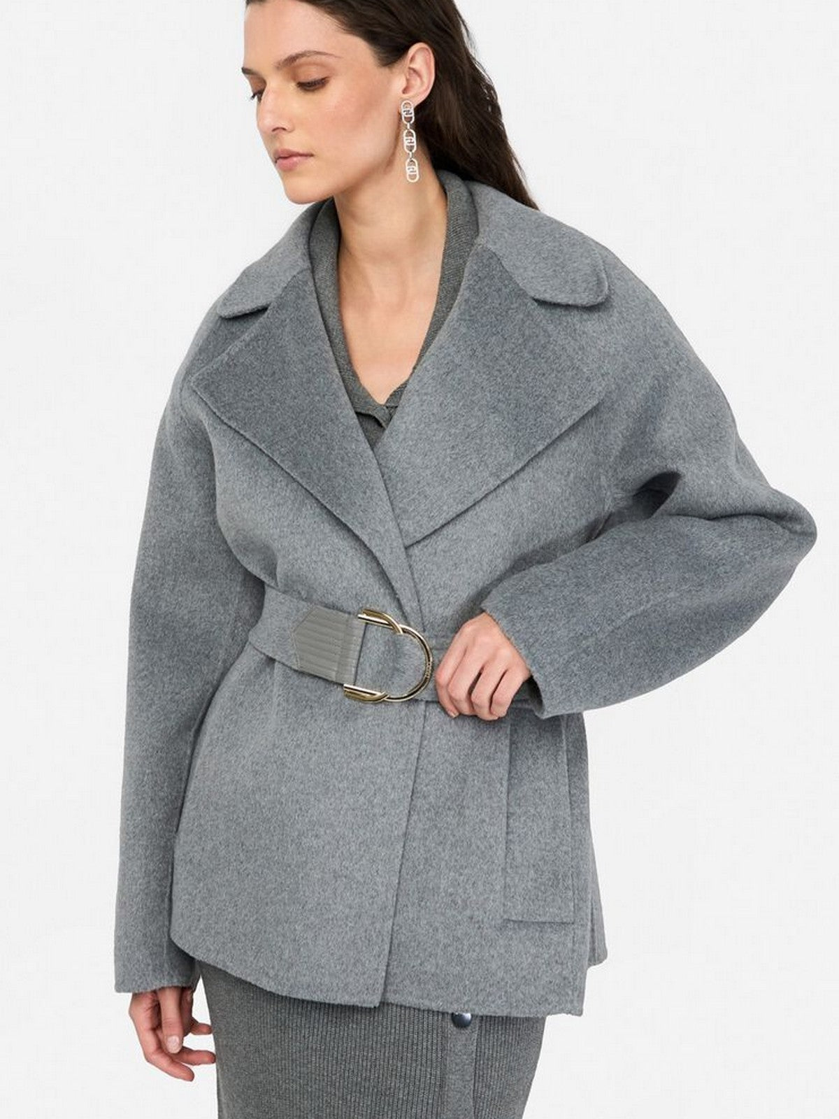 LIU JO BLACK Cappotto Donna  CF5071T4627 03243 Grigio medio mel.