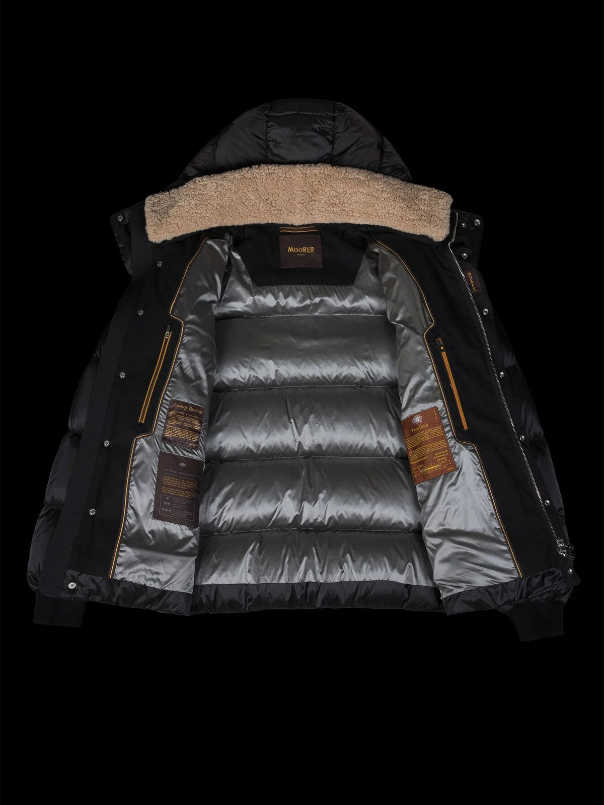 MOORER Piumino Uomo JAKE-SHK MOUBO100161 TEPA206 U0005 NERO/NERO