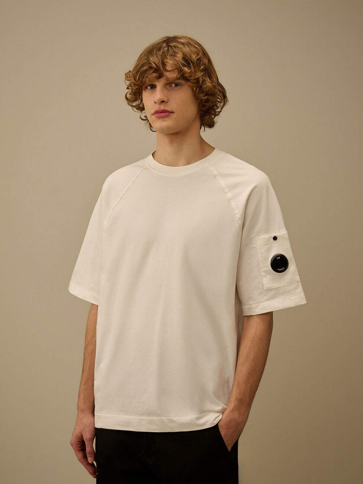 C.P. COMPANY T-shirt Uomo  20CMSS034A002246G 103 103 - GAUZE WHITE