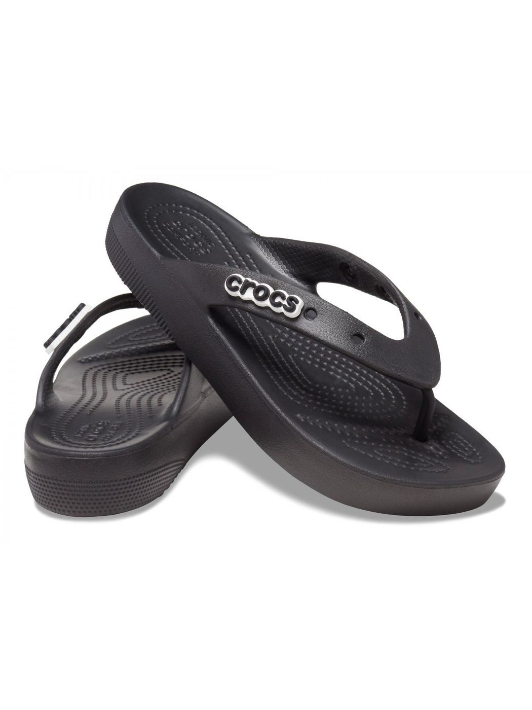 CROCS Tongs à plateforme classique pour femmes W 207714 001 noir