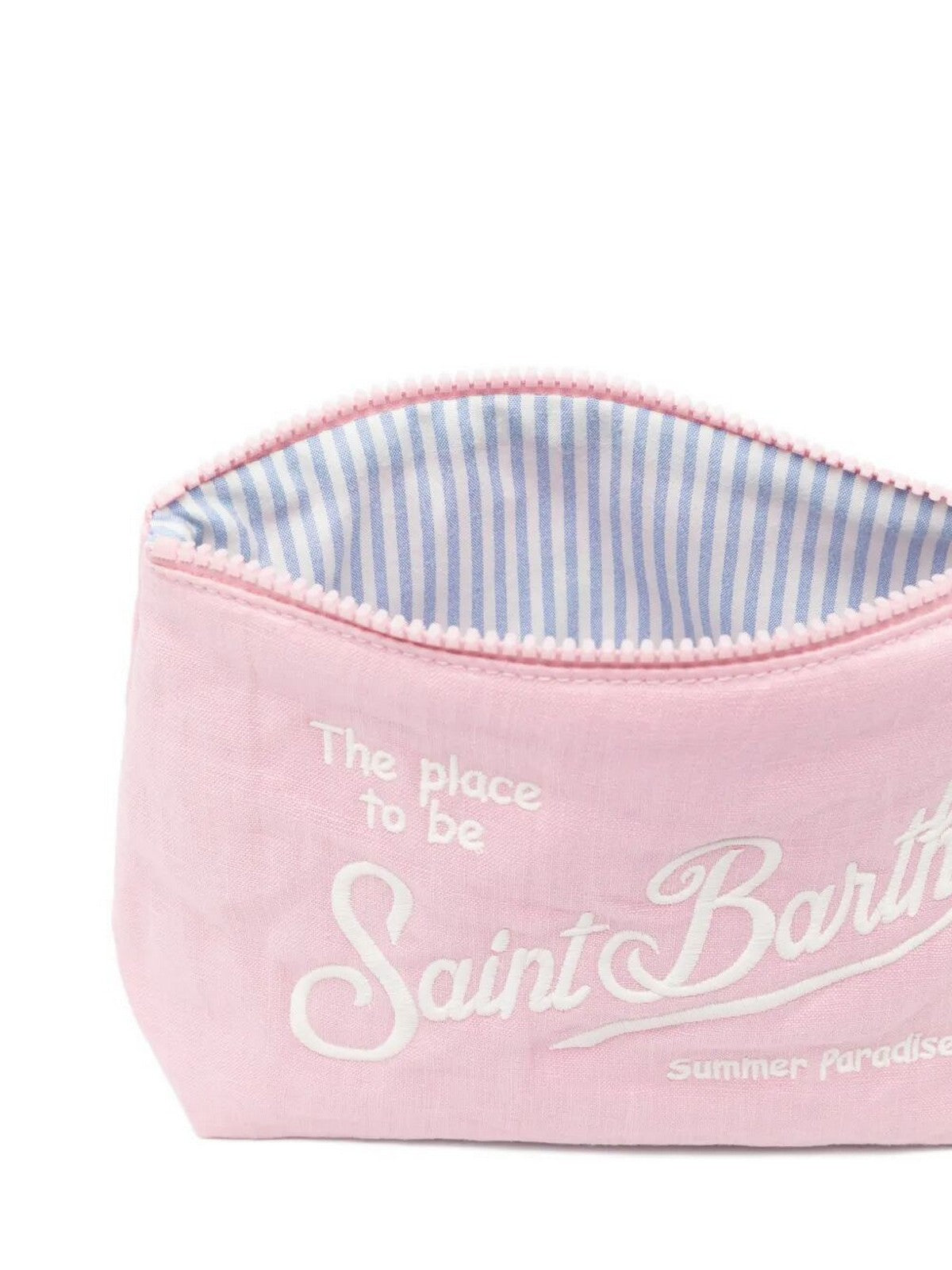 MC2 SAINT BARTH Pochette Unisex adulto  ALINE SOFT LINEN 01280L VINTAGE 21 PINK EMB