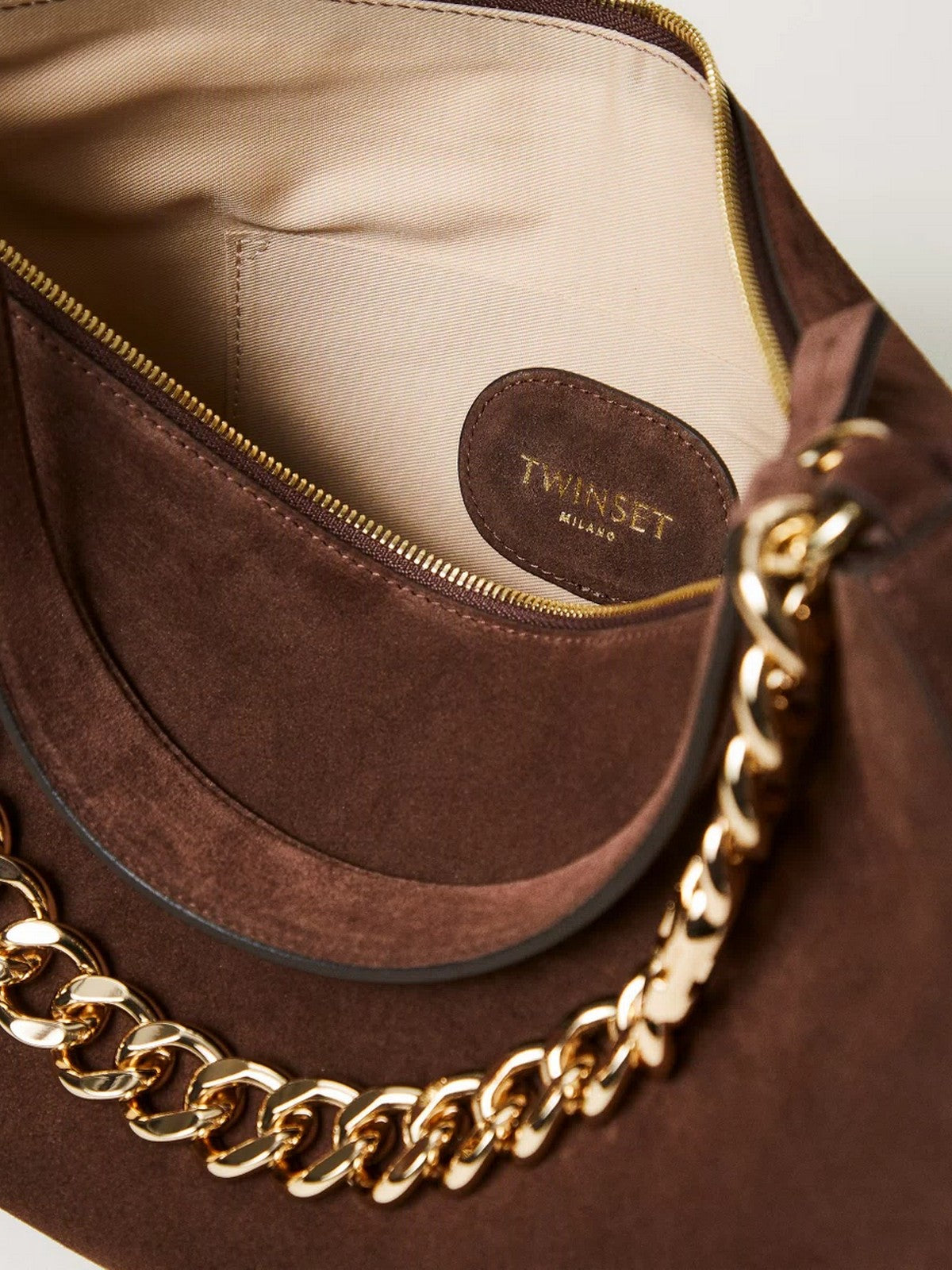 TWINSET Borsa Donna LILIANE LEATHER 252TB7162 00203 COFFEE