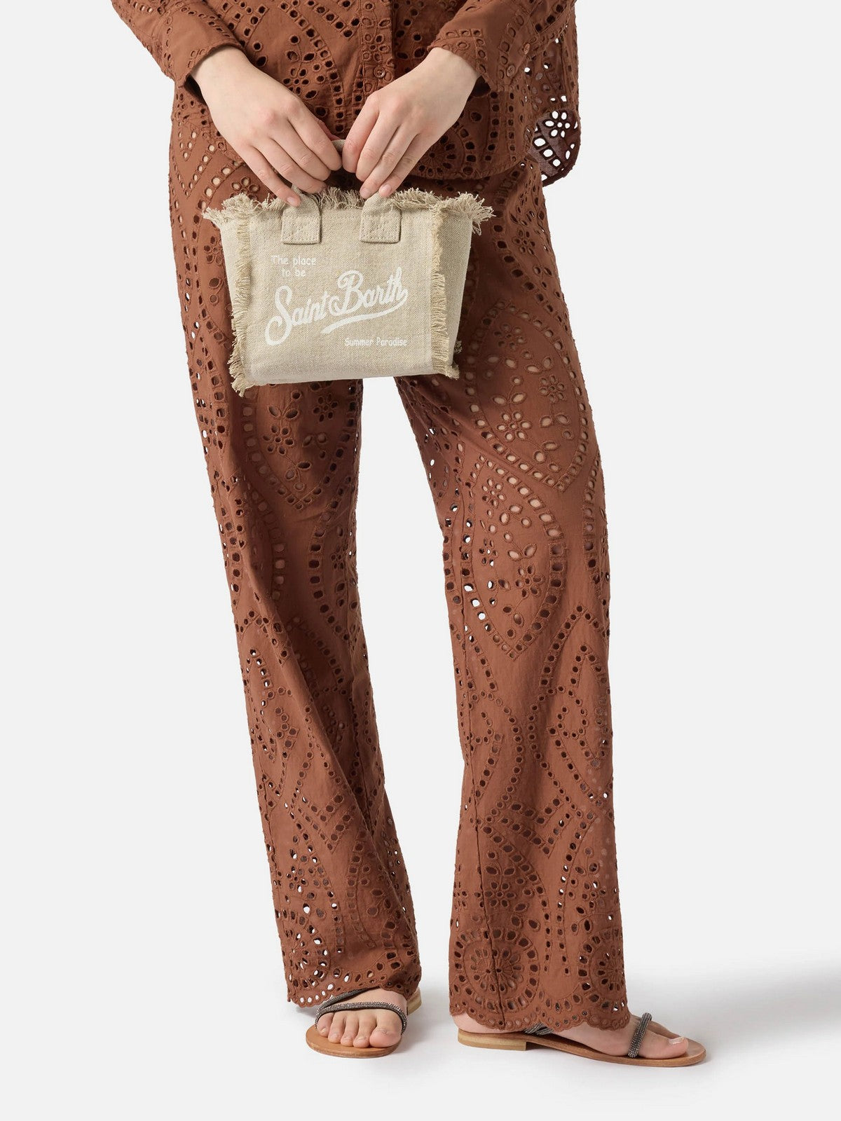 MC2 SAINT BARTH Borsa Donna  VANITY MINI LINEN 01139L LINEN 11 BEIGE