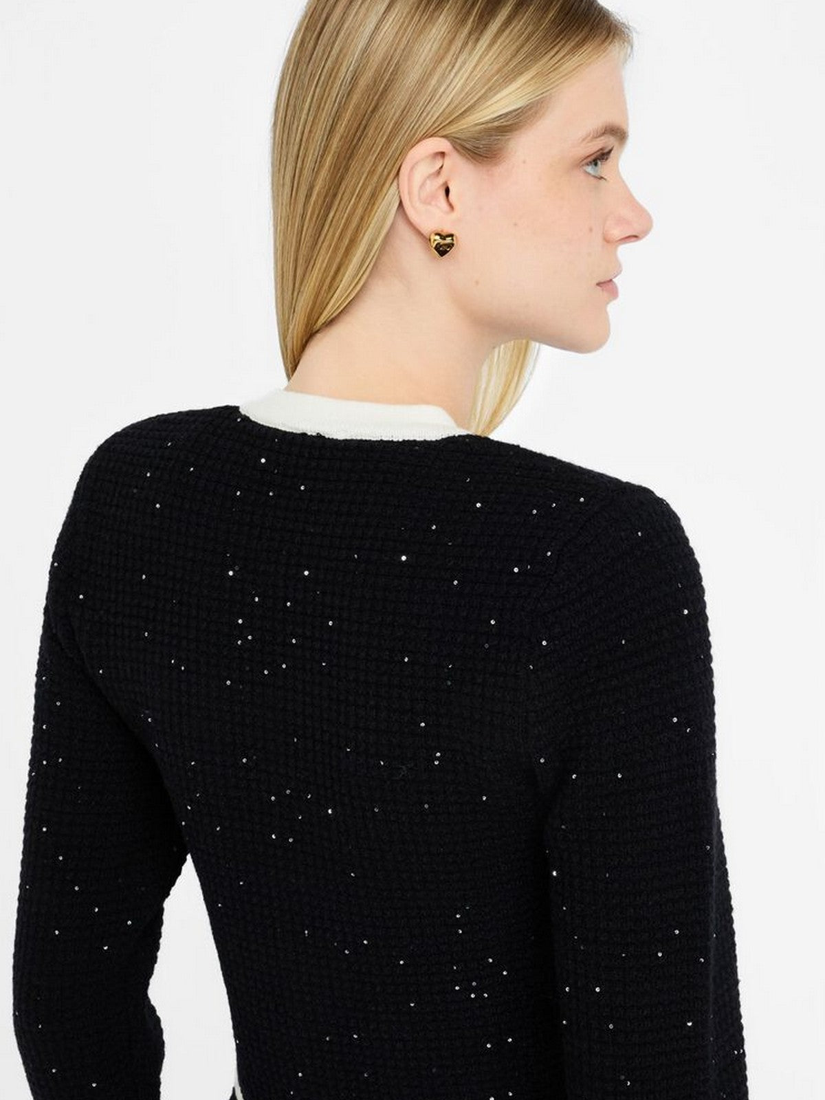 LIU JO BLACK Cardigan Donna  CF5131MS18F 03862 Nero/latte