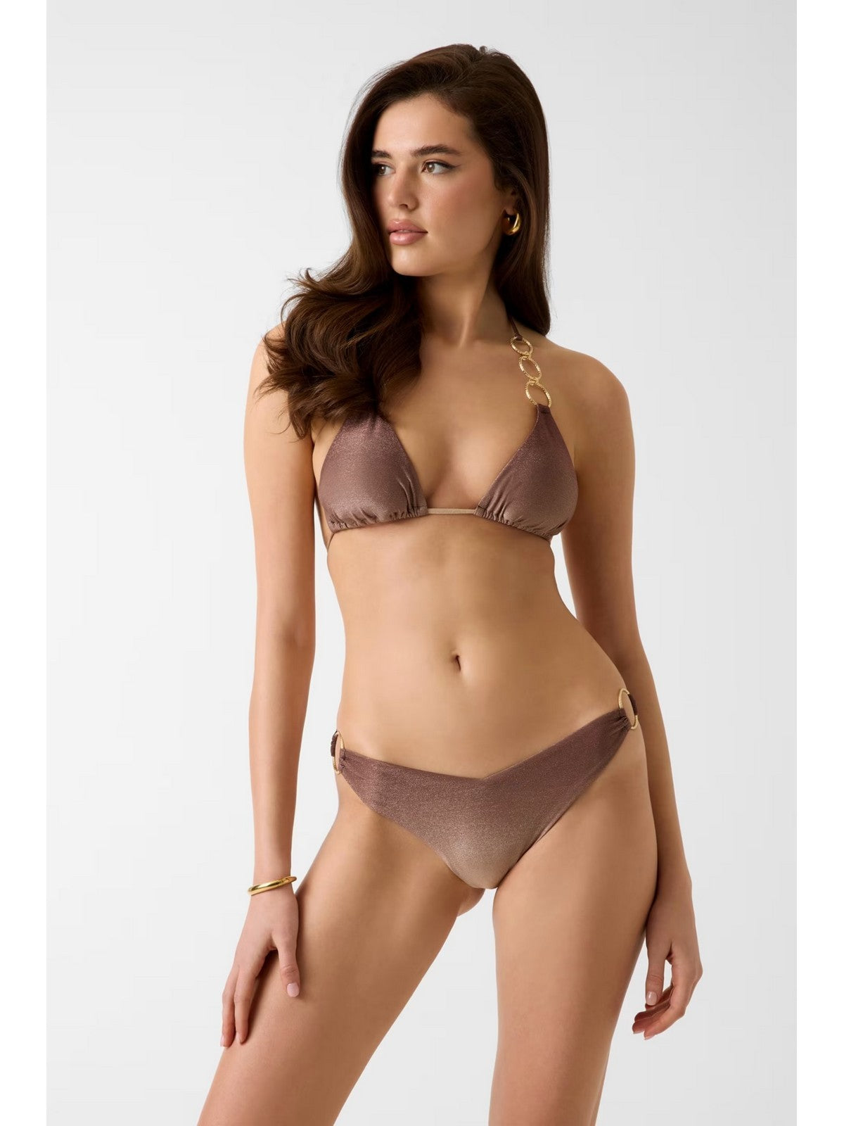 GUESS BEACHWEAR Costume da bagno Donna IRIS REM PADDING TRIANGLE BRA E6GJ11 KF600 PMJQ BROWN SHADE AOP gioboutiqueweb