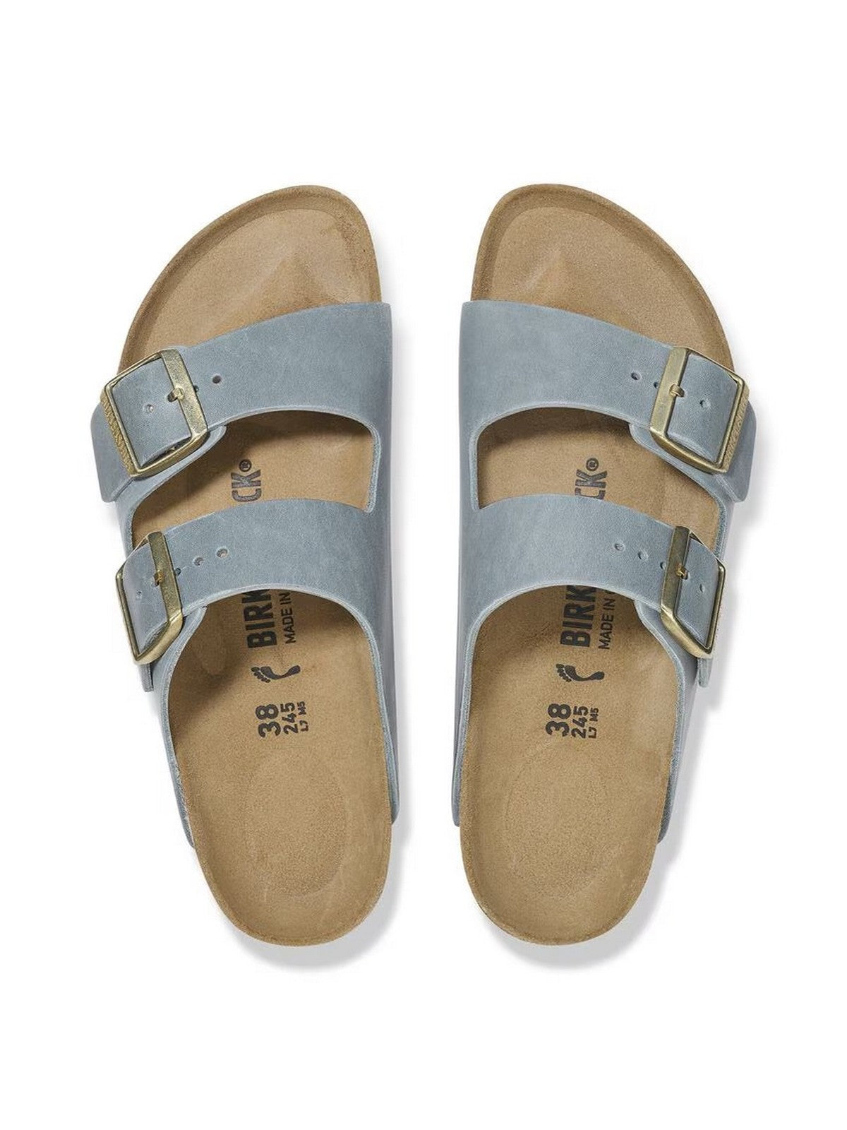BIRKENSTOCK Sandalo Donna Arizona basalt gray, Oiled Leather 1029253 Grigio