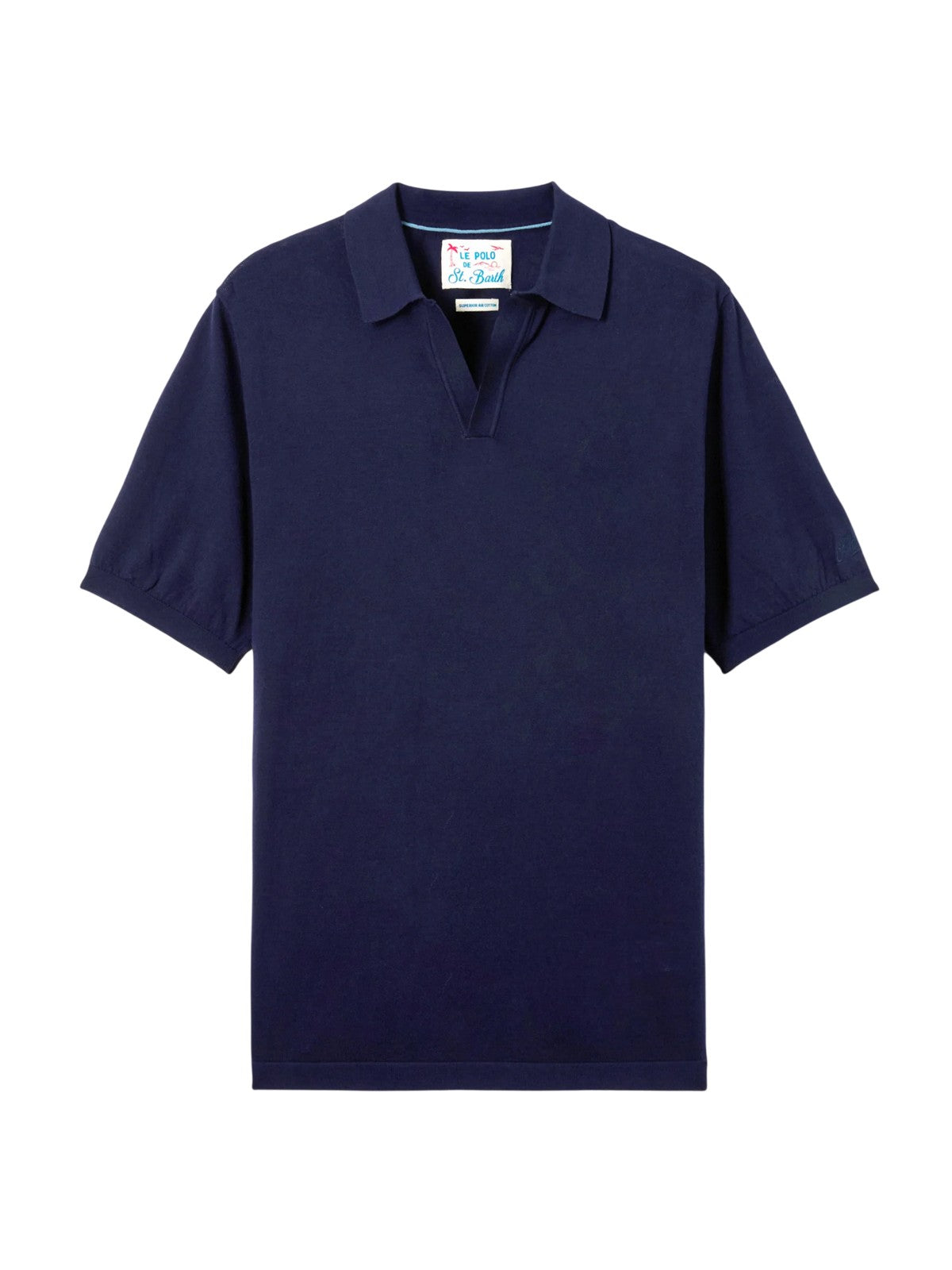 MC2 SAINT BARTH Polo Uomo  SLOAN LINEN COTTON 00097L 61 BLUE NAVY
