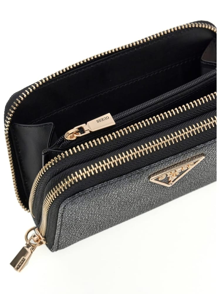 GUESS Portafoglio Donna LAUREL II SLG MED DOUBLE ZIP SWSG74 59164 CLO COAL LOGO