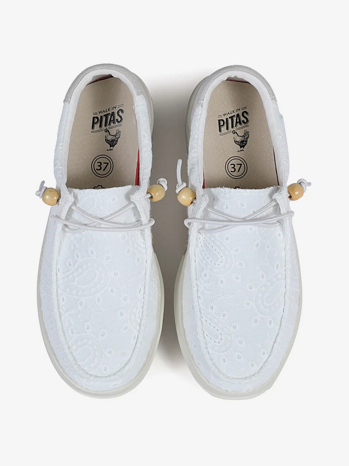 Pitas mocasin mujer kila blancco blanco