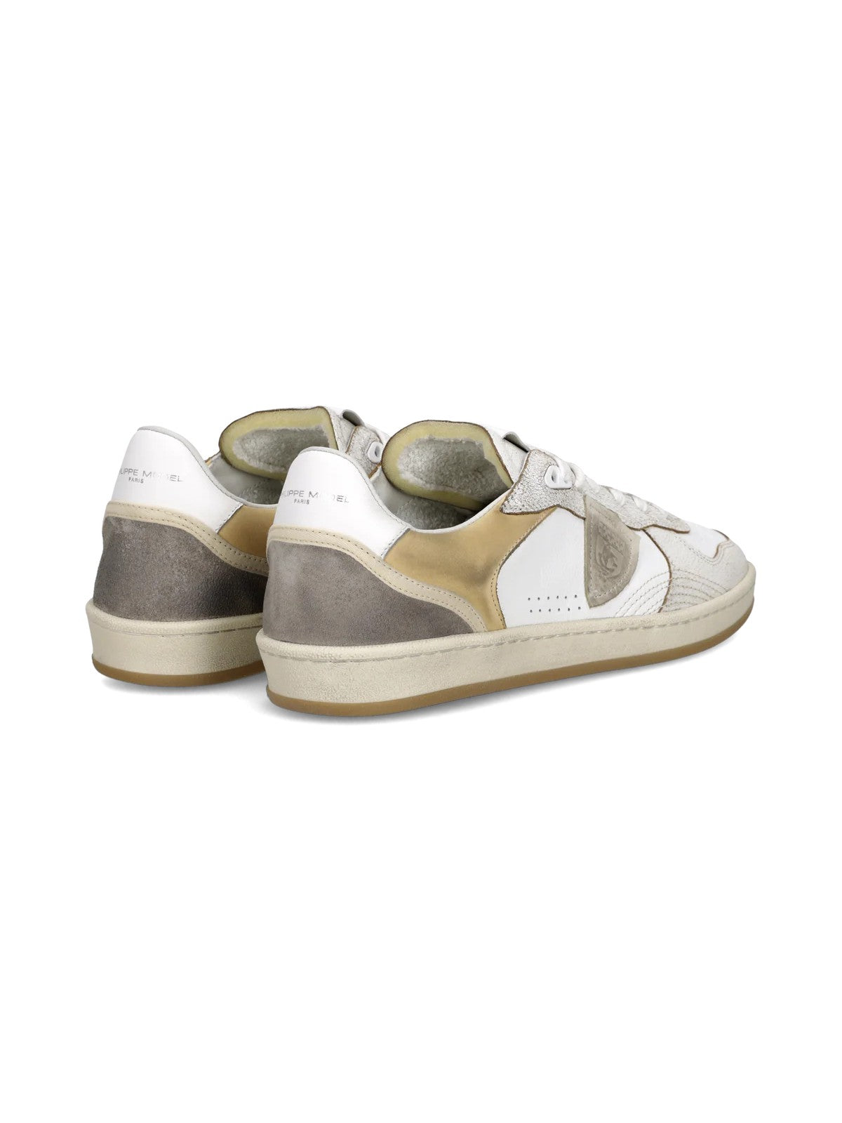 PHILIPPE MODEL Sneaker Uomo PGAL LOW MAN PGLU VC01 VEAU CRACKLE'_BLANC SABLE'