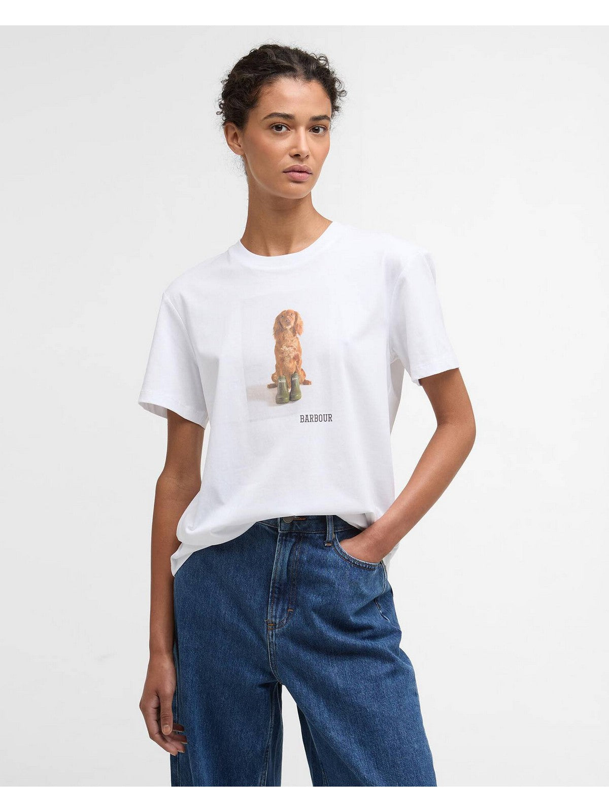 BARBOUR T-shirt Donna BEDALE T-SHIRT LTS0715 WH11 WHITE