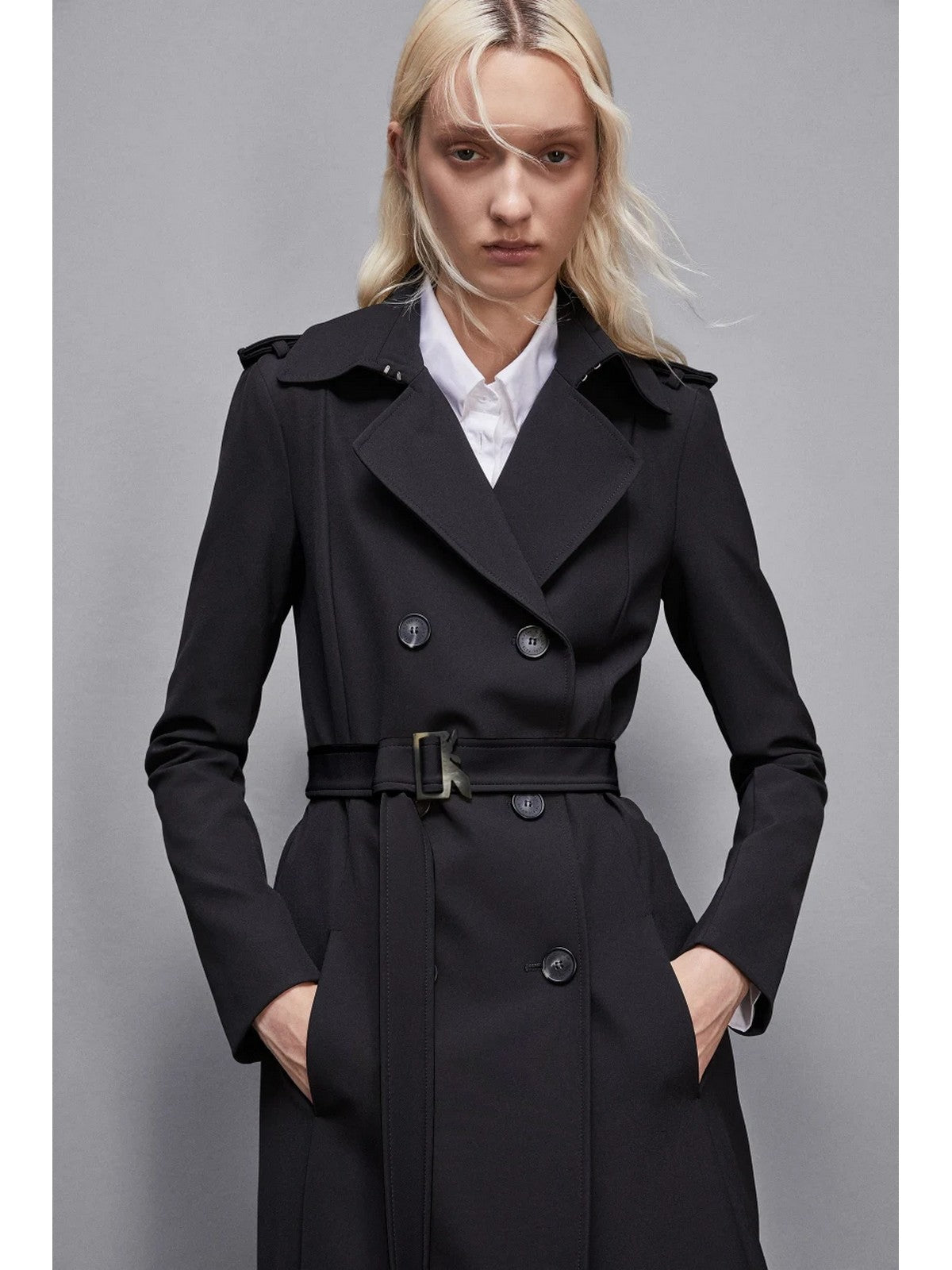 PATRIZIA PEPE Trench Femme 8O0137 A2AW K103 Noir