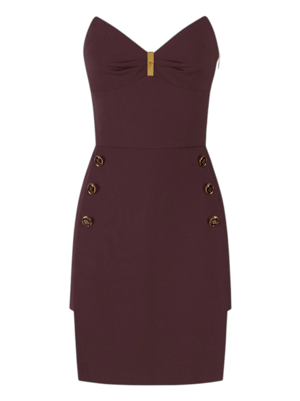 ELISABETTA FRANCHI AB82457E2 EA4 Merlot Frau Kleid