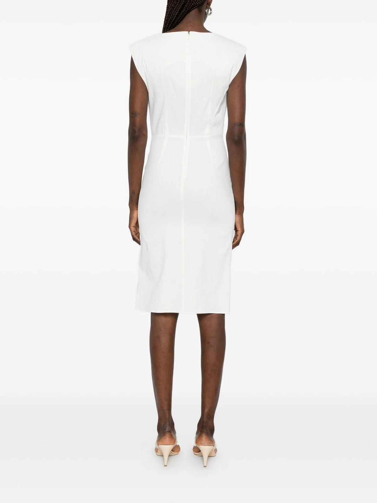 PINKO Abito Donna ALISSA ABITO LINO STRETCH 106521-A34I Z05 BIANCO-BIANCANEVE