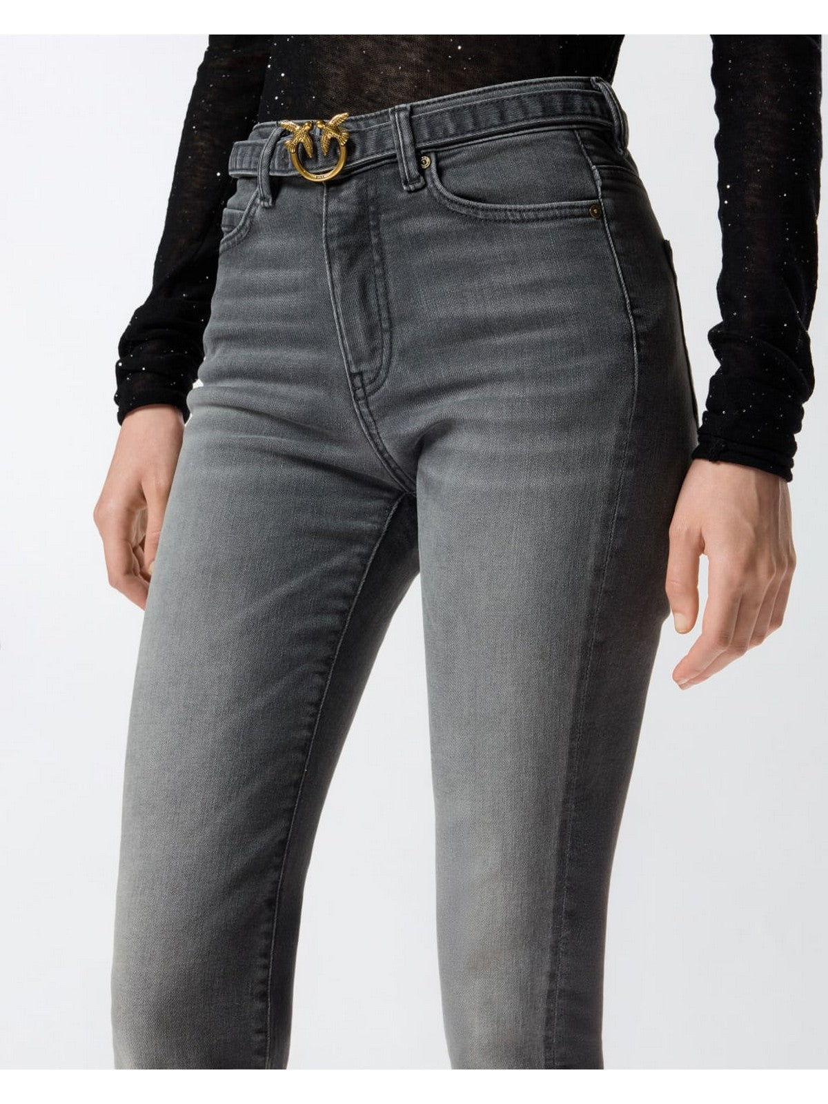 PINKO Jeans Donna FLORA FLARE 100166-A2S2 PJ9 LAVAGGIO DARK GRAY