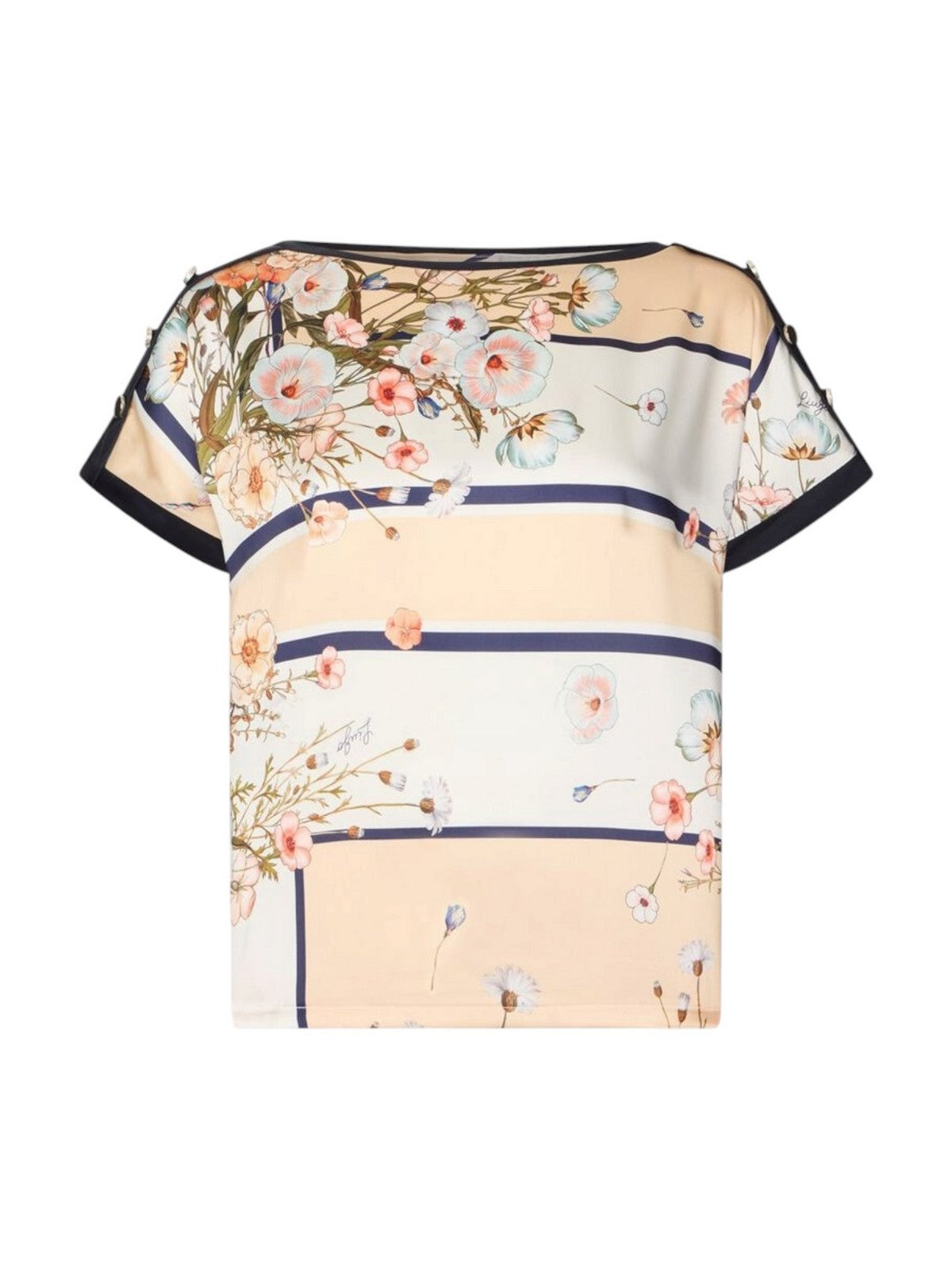 LIU JO WHITE T-shirt Donna  WA6437J6308 P9466 Nt.blu sky/bloom fou