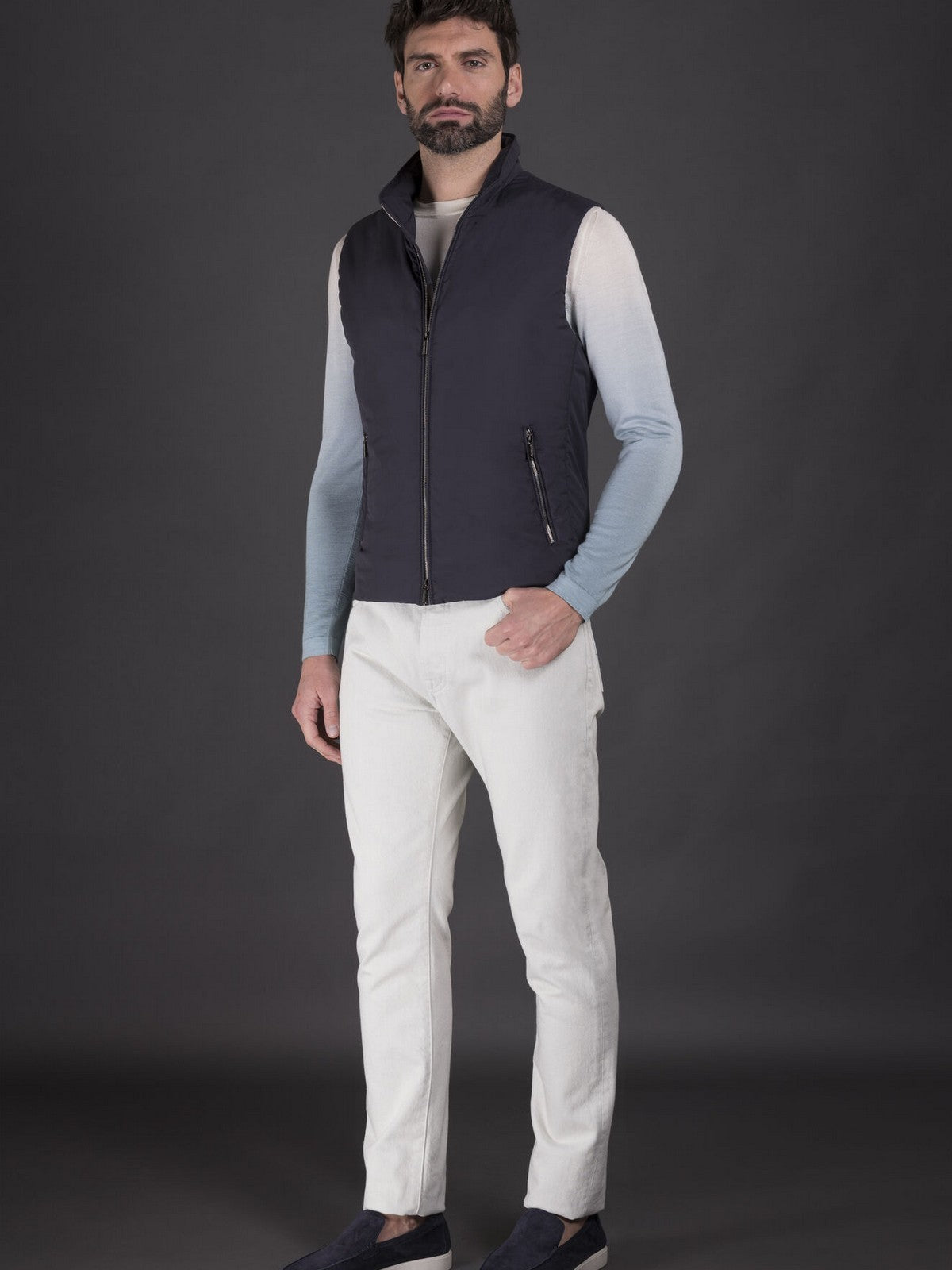 MOORER Gilet Uomo SENIO-SKT MOUGI200322 TEPA034 U0497 NAVY