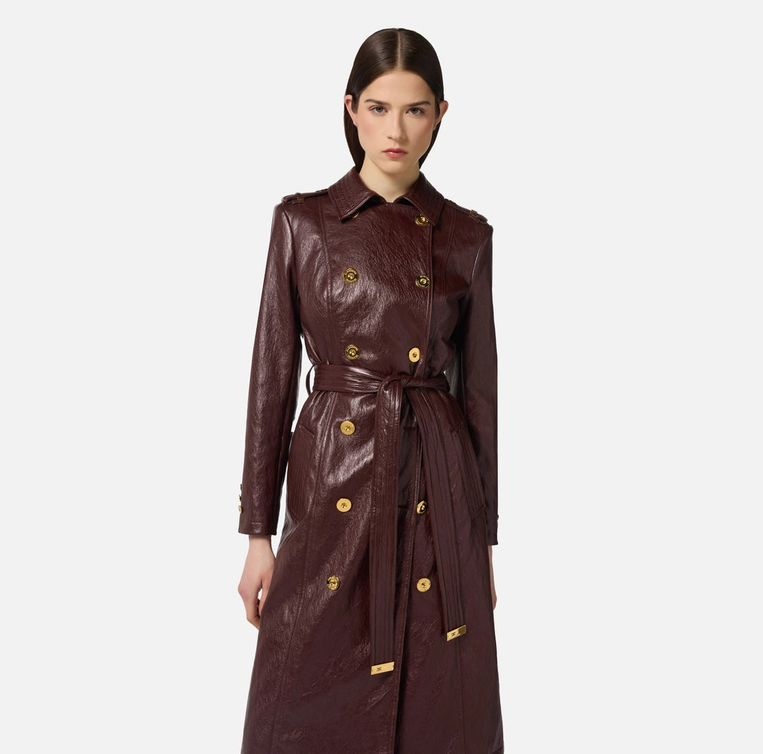 ELISABETTA FRANCHI Cappotto Donna  SP00256E2 EA4 MERLOT gioboutiqueweb