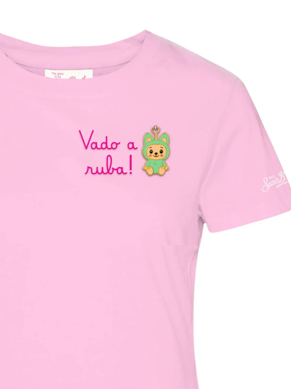 MC2 SAINT BARTH T-shirt Donna  EMILIE 09069L VADO RUBA PUPPY 20 CHARM EMB