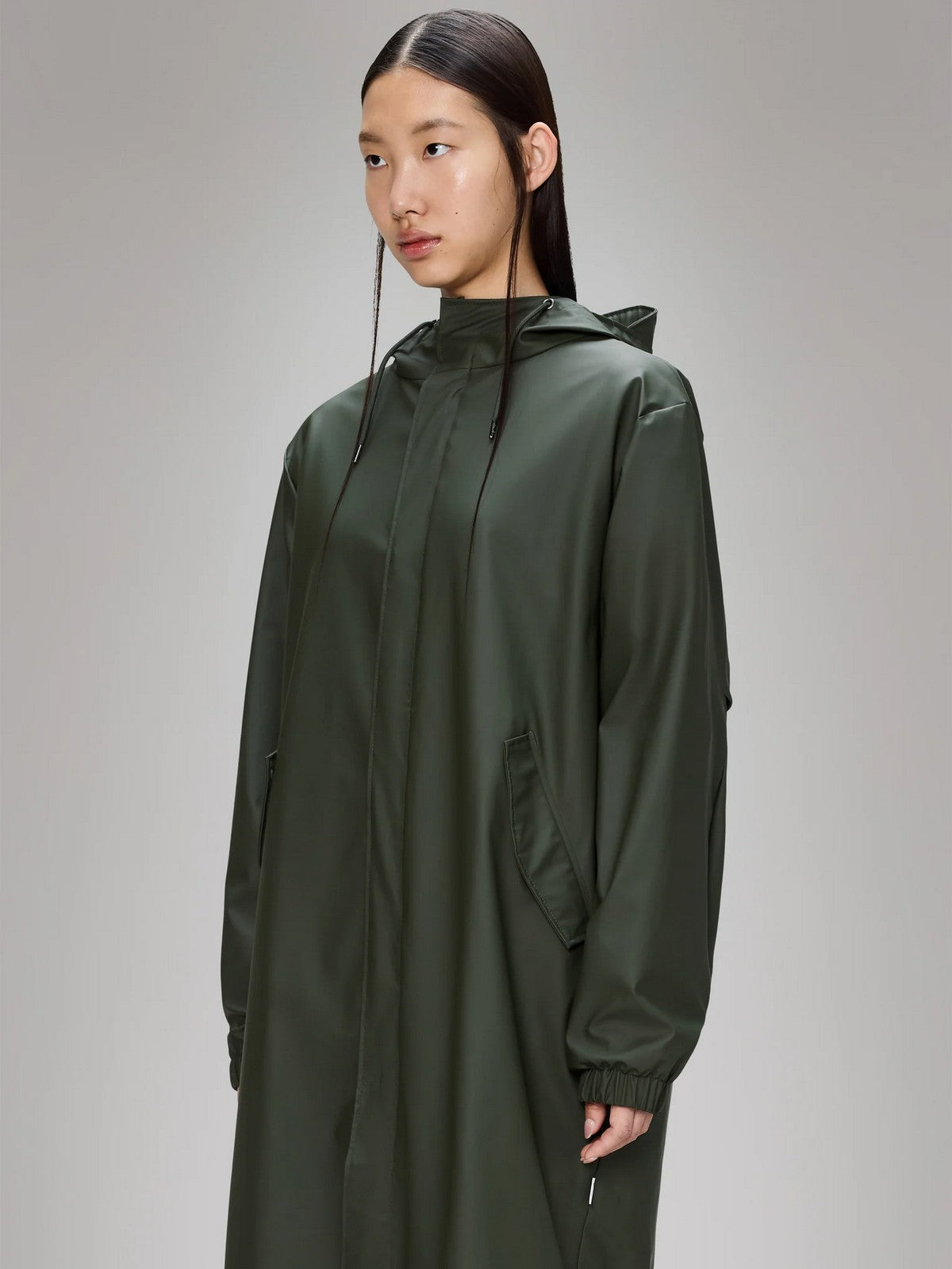 RAINS Giubbino Unisex adulto Fishtail Parka W3 18140 03 Green GREEN