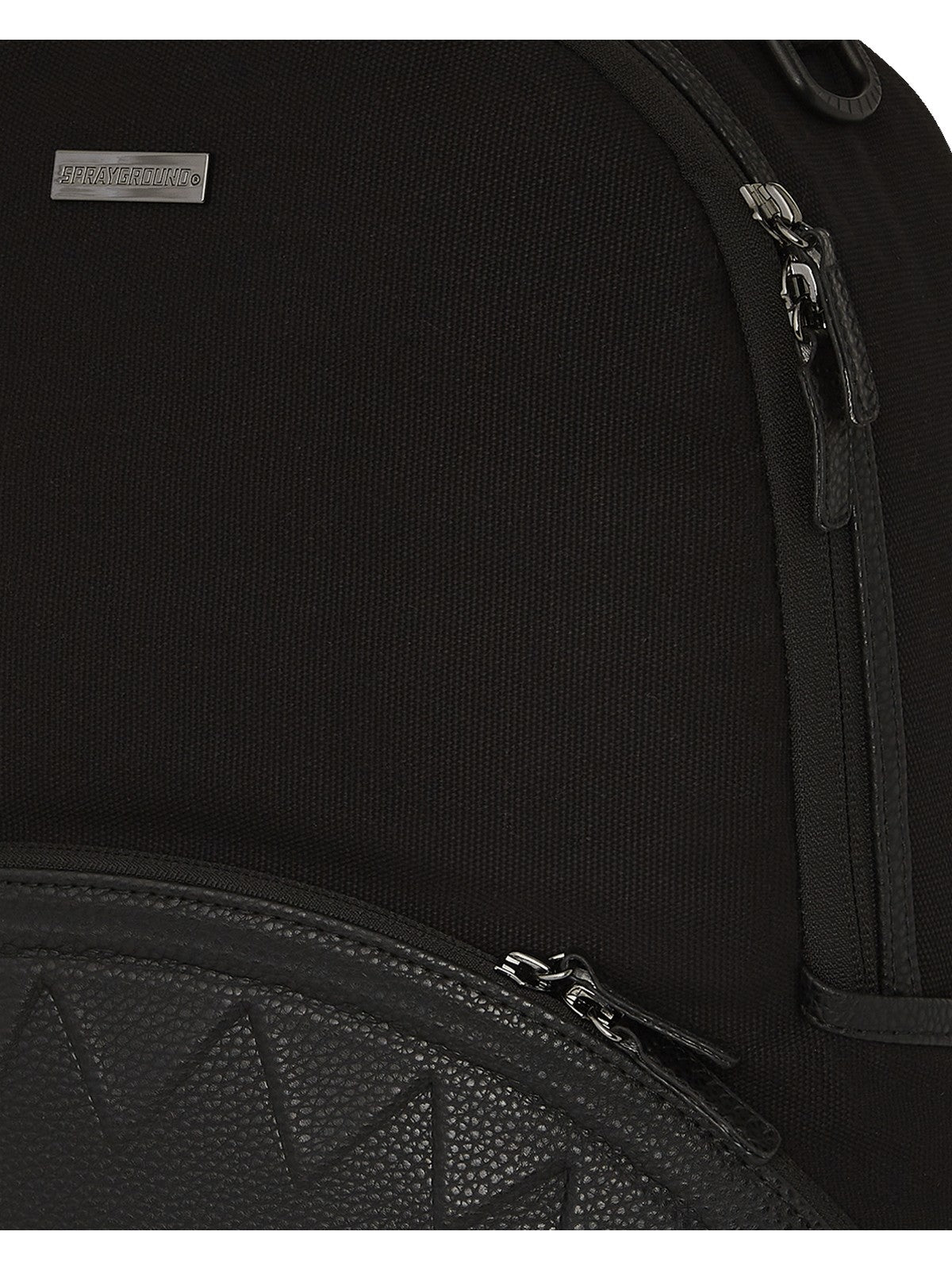 SPRAYGROUND Zaino Uomo SHARK POCKET CANAVAS BACKPACK 910B7127NSZ Nero gioboutiqueweb