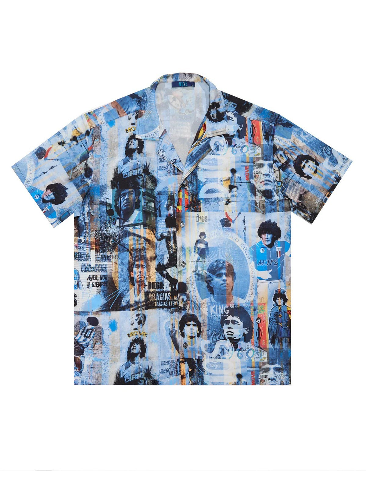 MOVE be different Camicia Uomo  CAMICIA BOWLING D10S AZZURRO