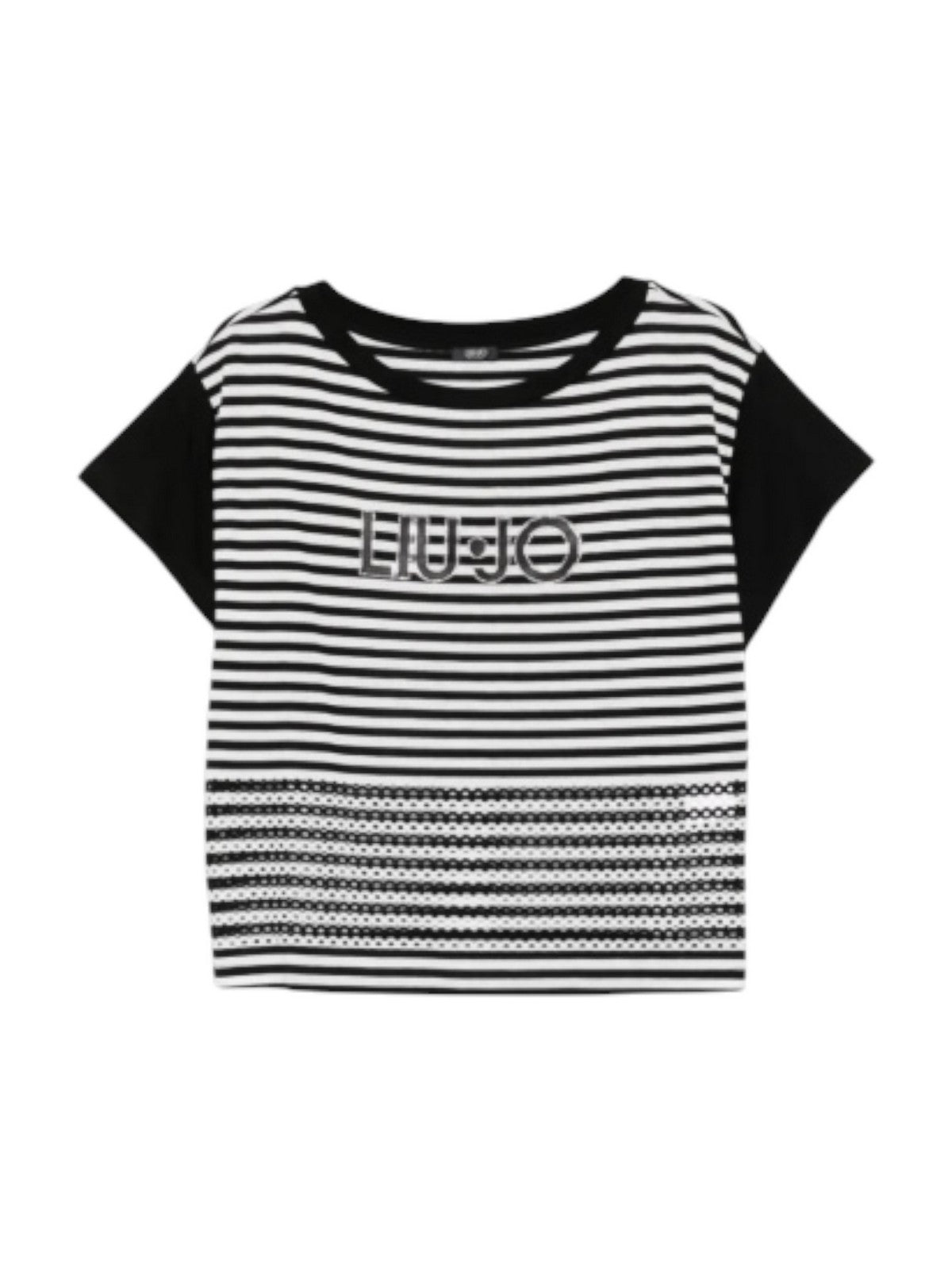 LIU JO BEACHWEAR T-shirt Donna  VA6039J3908 09096 NERO/BIANCO