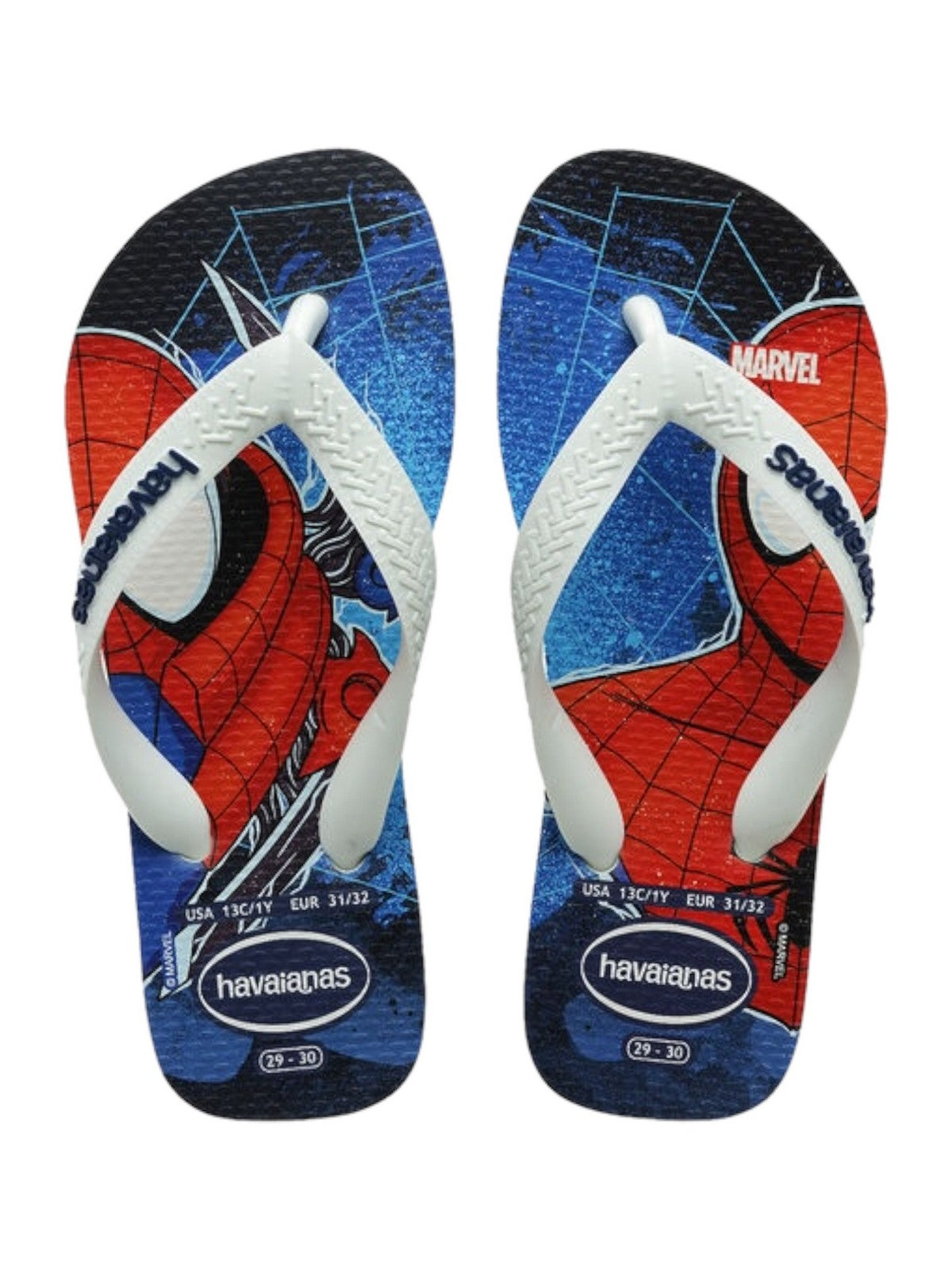 Havaianas Flip Flops Children and Boys Hav. Kids Top Marvel II 4148300.0198 White