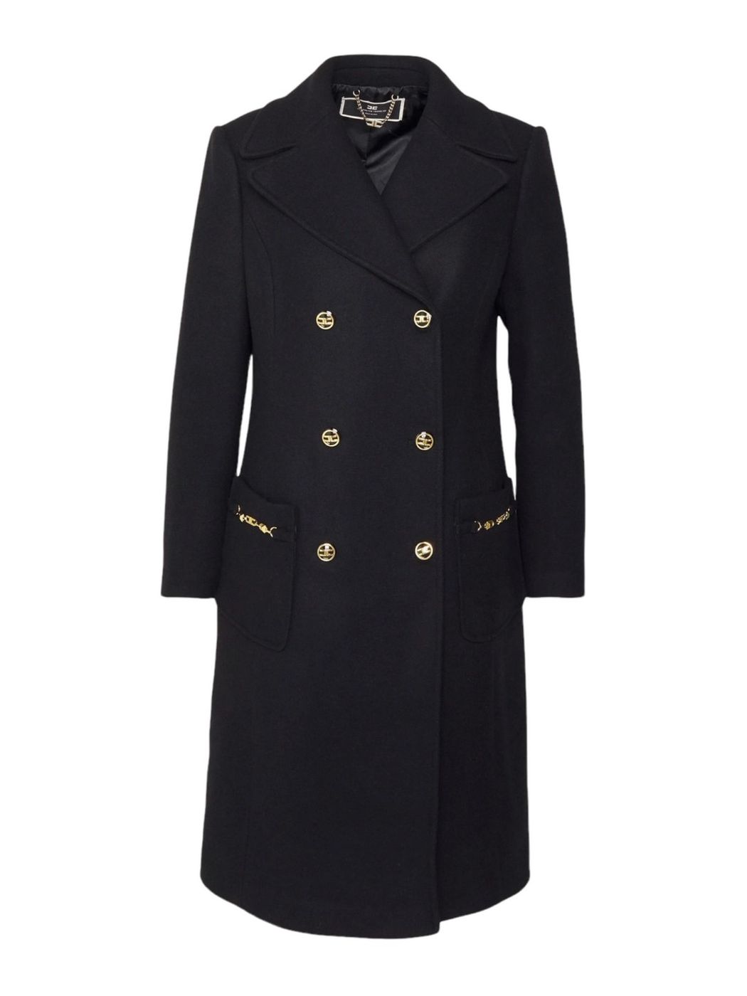 ELISABETTA FRANCHI Women's coat CP00226E2 110 Black ELISABETTA FRANCHI Women's coat CP00226E2 110 Black