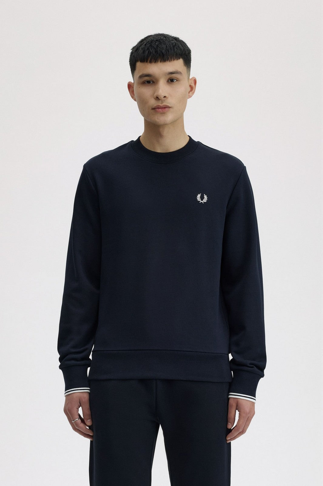 FRED PERRY Felpa Uomo FP CREW NECK SWEATSHIRT FP-M7535-57 248 NAVY