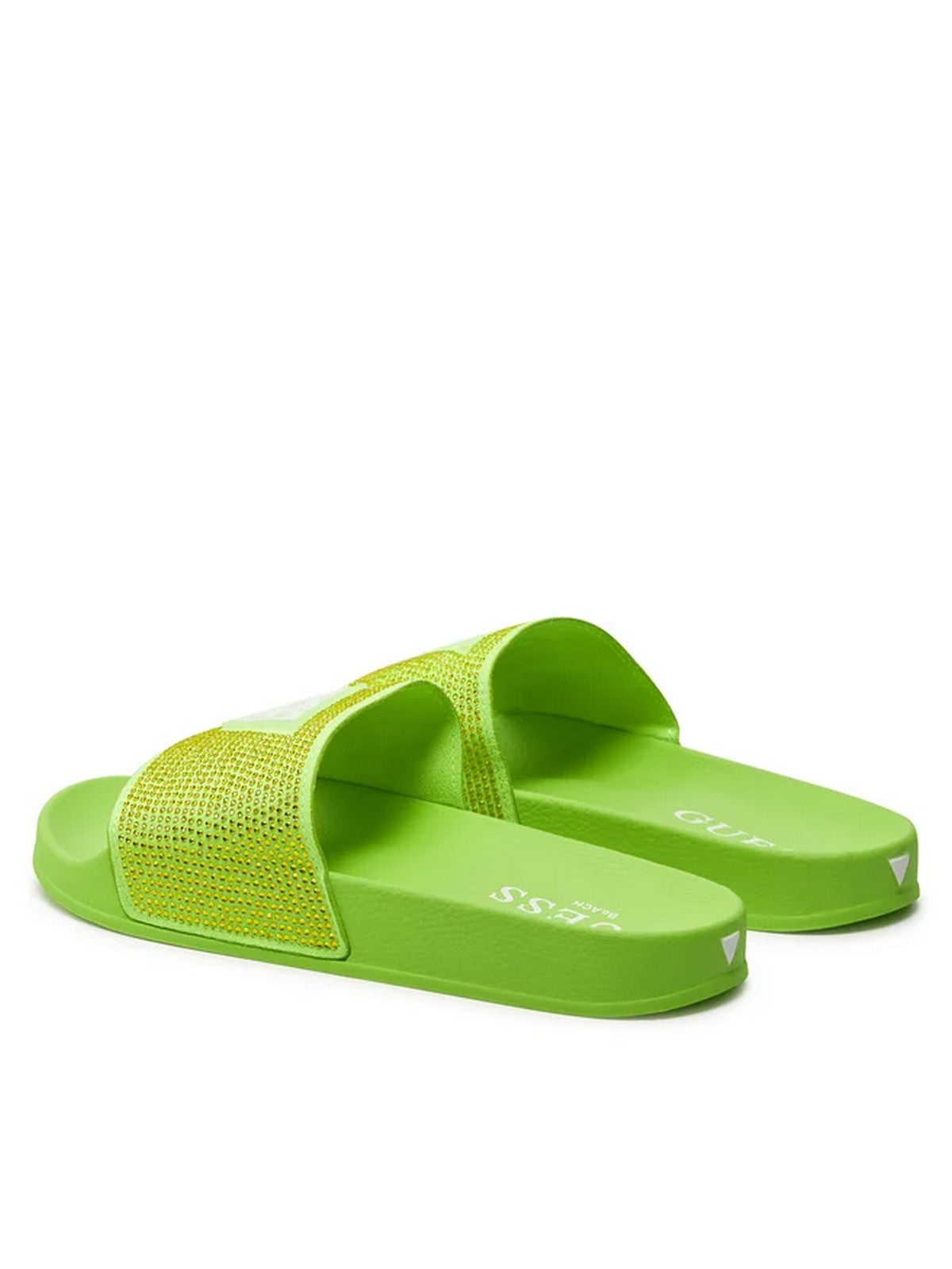 Guess Beachwear Ciabatta Woman Beach Slippers Stras E4GZ25 BB00F G8V3 Green