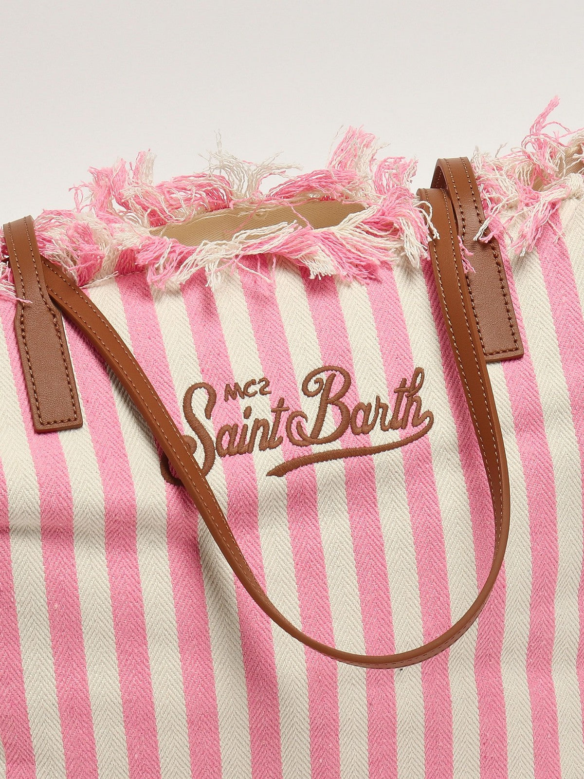 MC2 SAINT BARTH Borsa Donna  CITY BAG FRINGE 01764L HB STRIPES 21 EMB