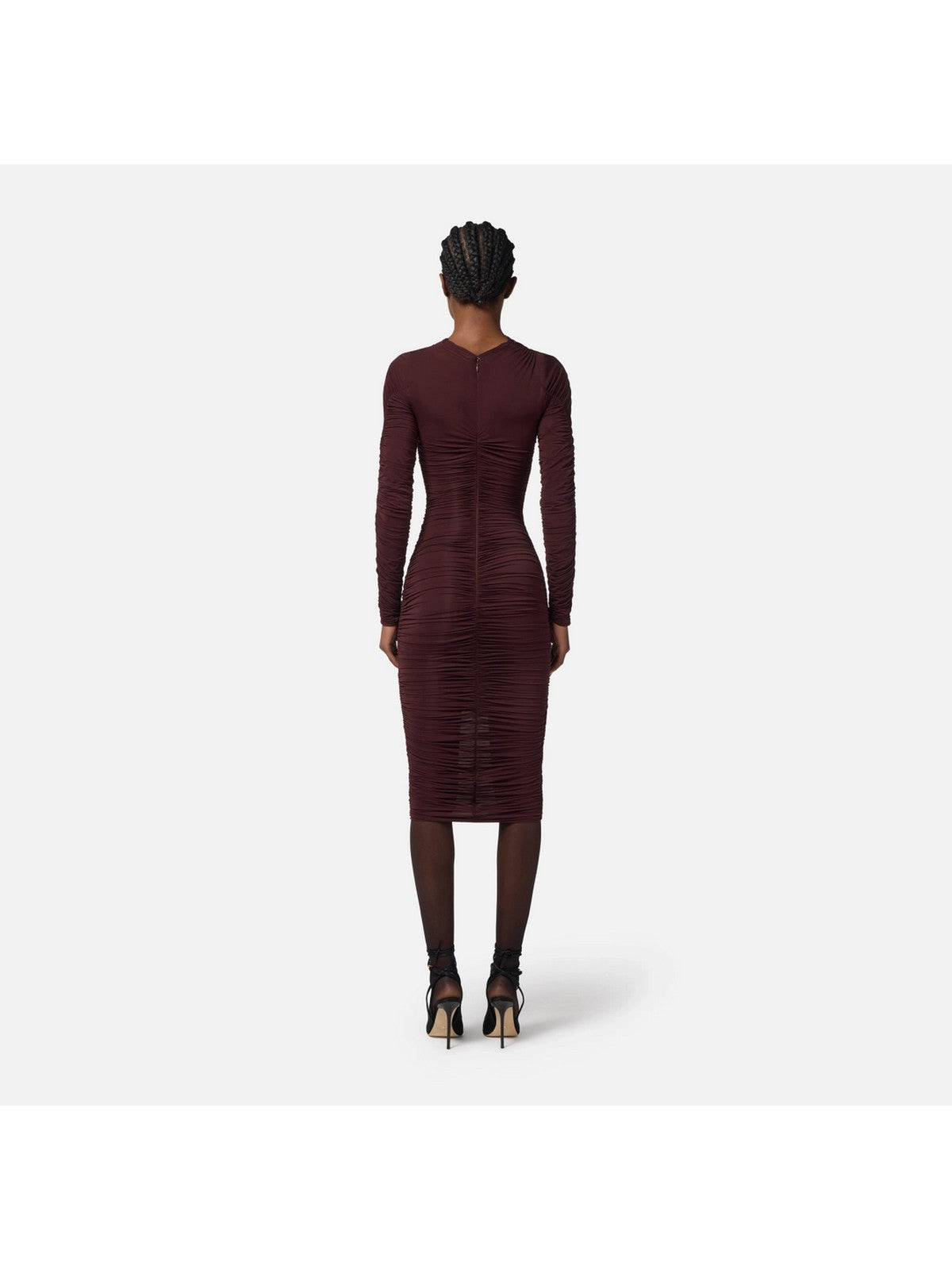 ELISABETTA FRANCHI Abito Donna  AB88857E2 EA4 MERLOT gioboutiqueweb